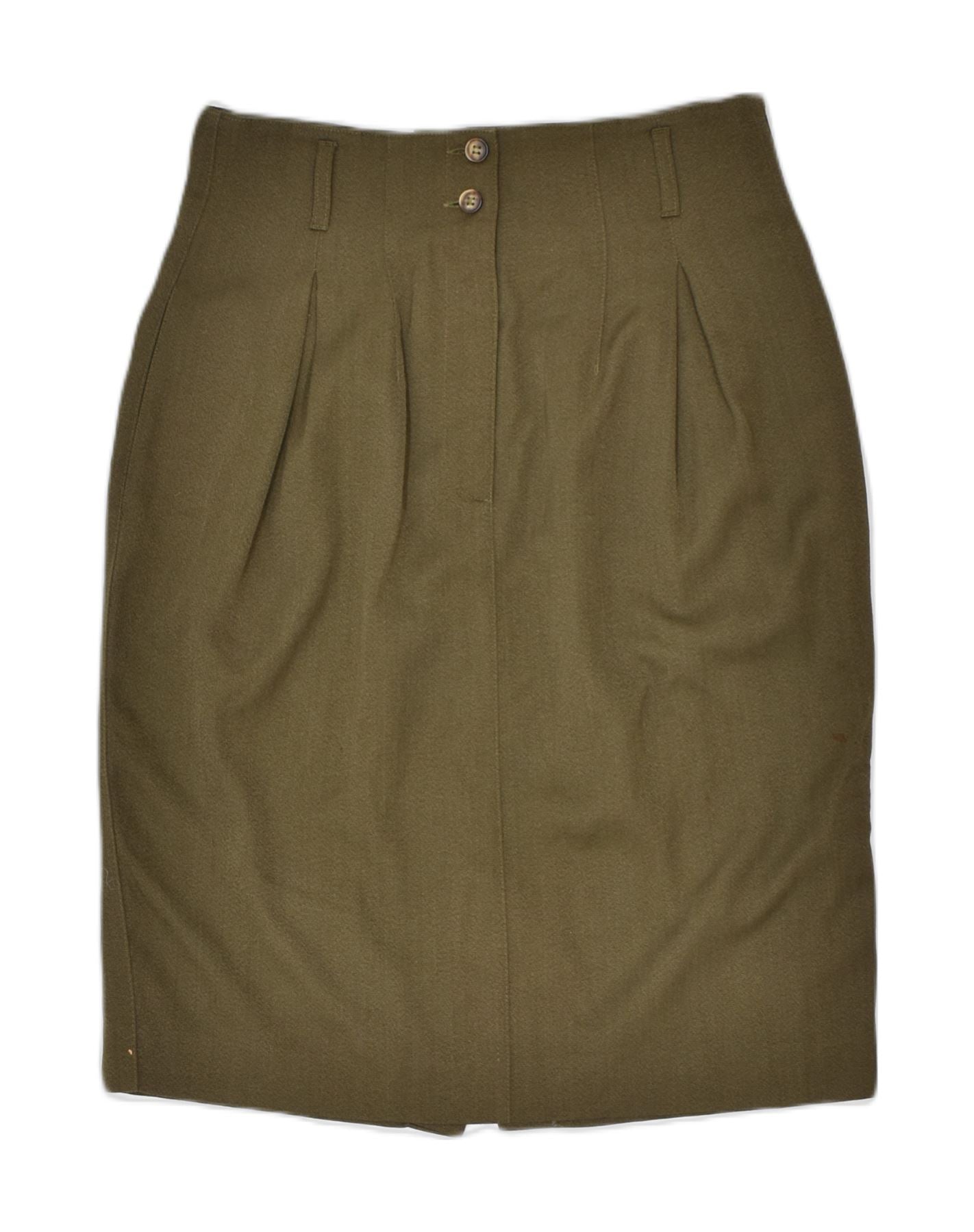 image of PENNY BLACK Womens Pencil Skirt IT 44 Medium W28 Khaki Viscose