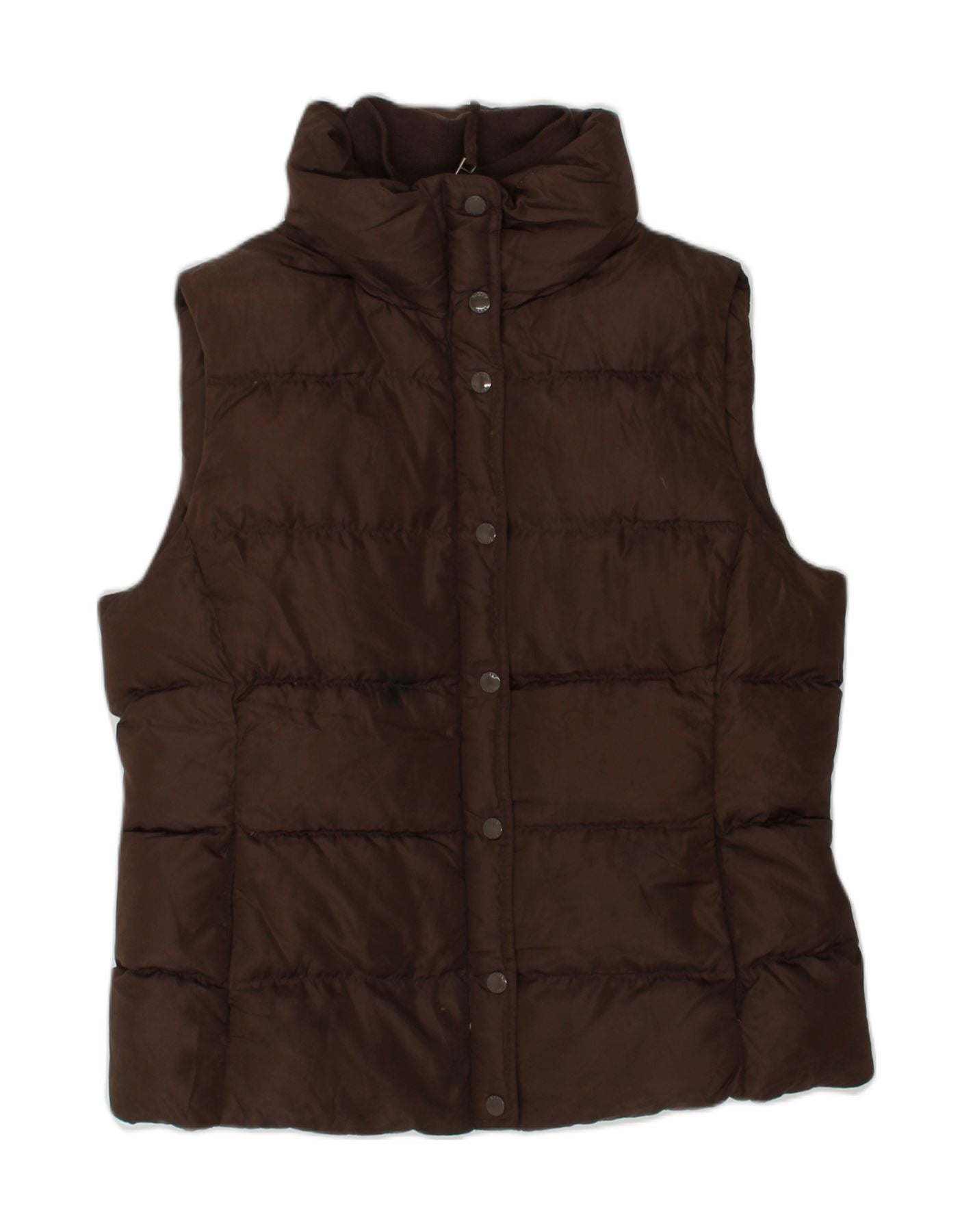 Image of J. CREW Womens Padded Gilet UK 14 Large Brown