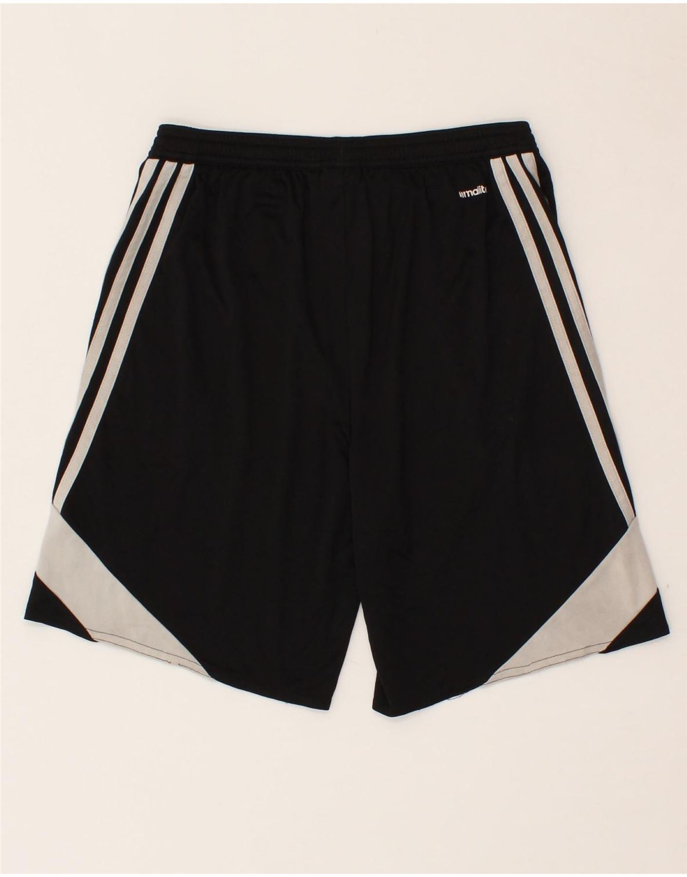 ADIDAS Boys Climalite Graphic Sport Shorts 13-14 Years XL Black