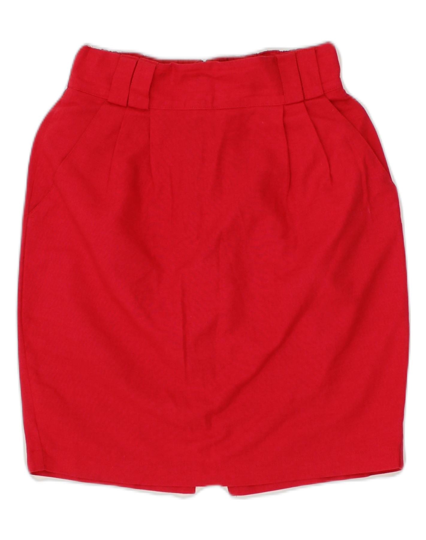 image of VINTAGE Womens Pencil Skirt W30 Medium Red Cotton