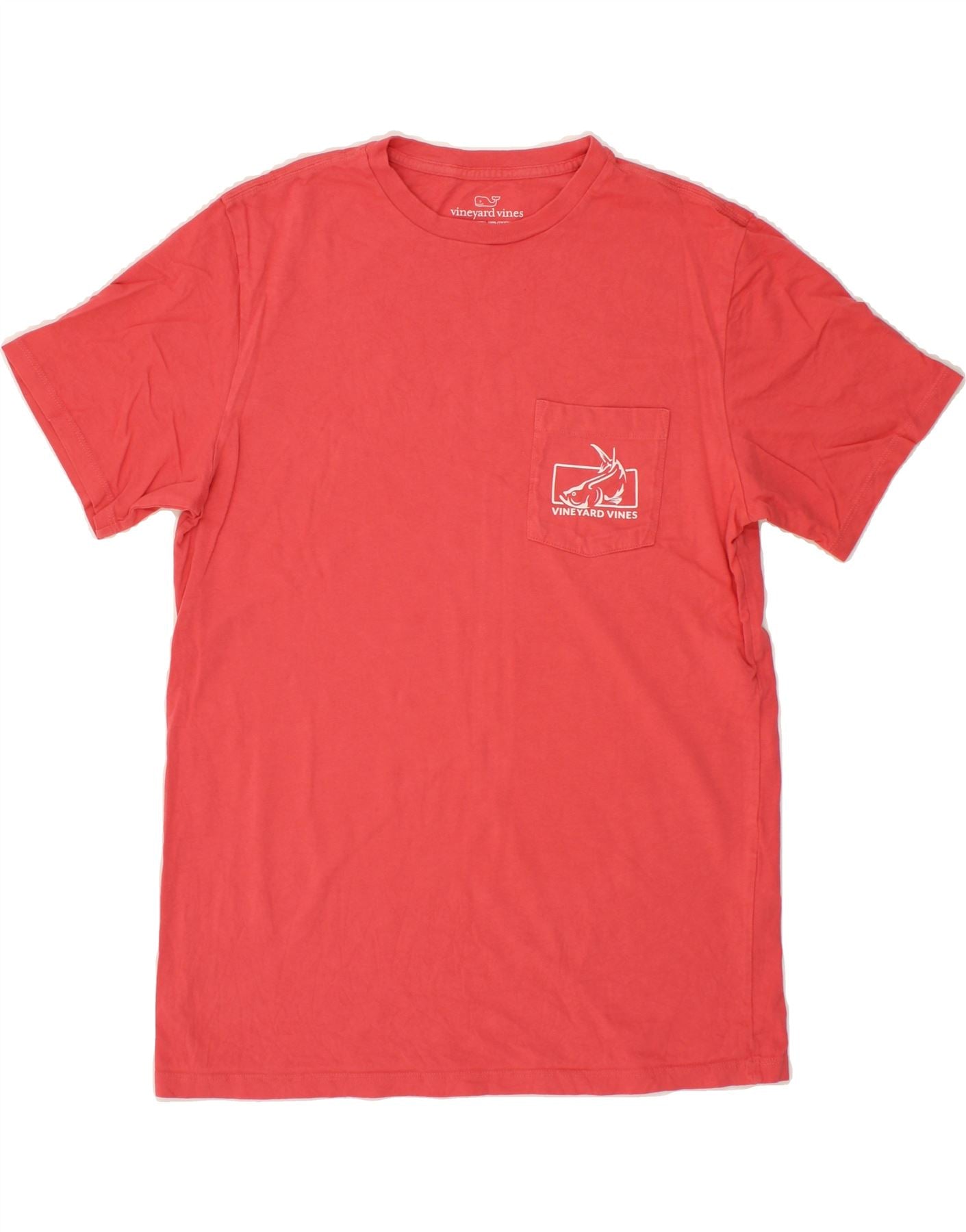 image of VINEYARD VINES Mens Graphic T-Shirt Top Small Red Cotton