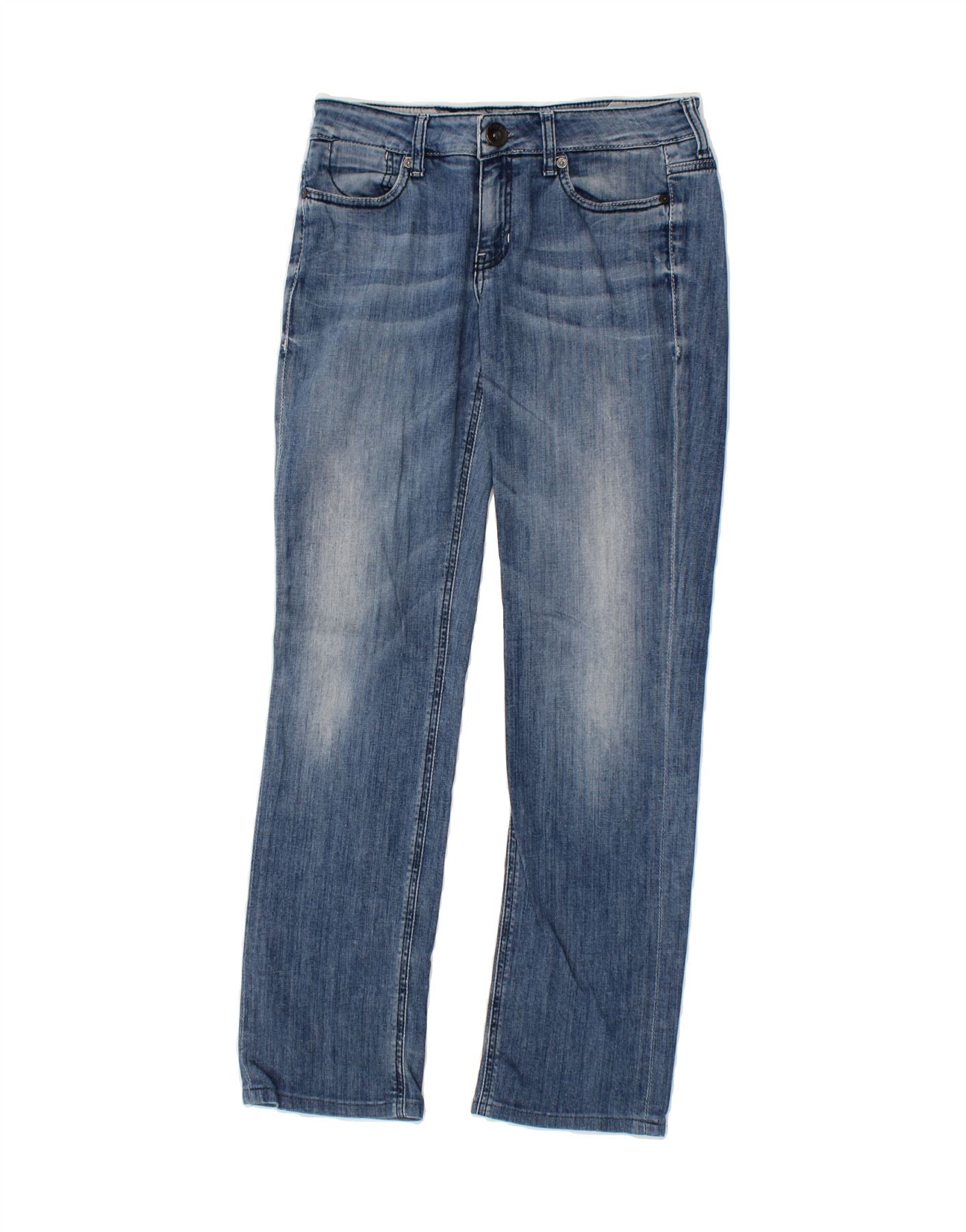 image of GUESS Womens Straight Jeans W28 L29  Blue Cotton