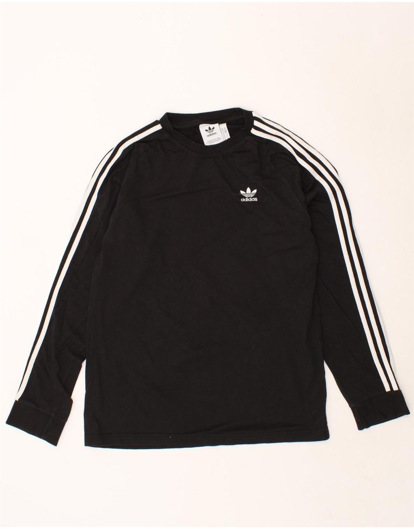 image of ADIDAS Mens Top Long Sleeve Medium Black Cotton