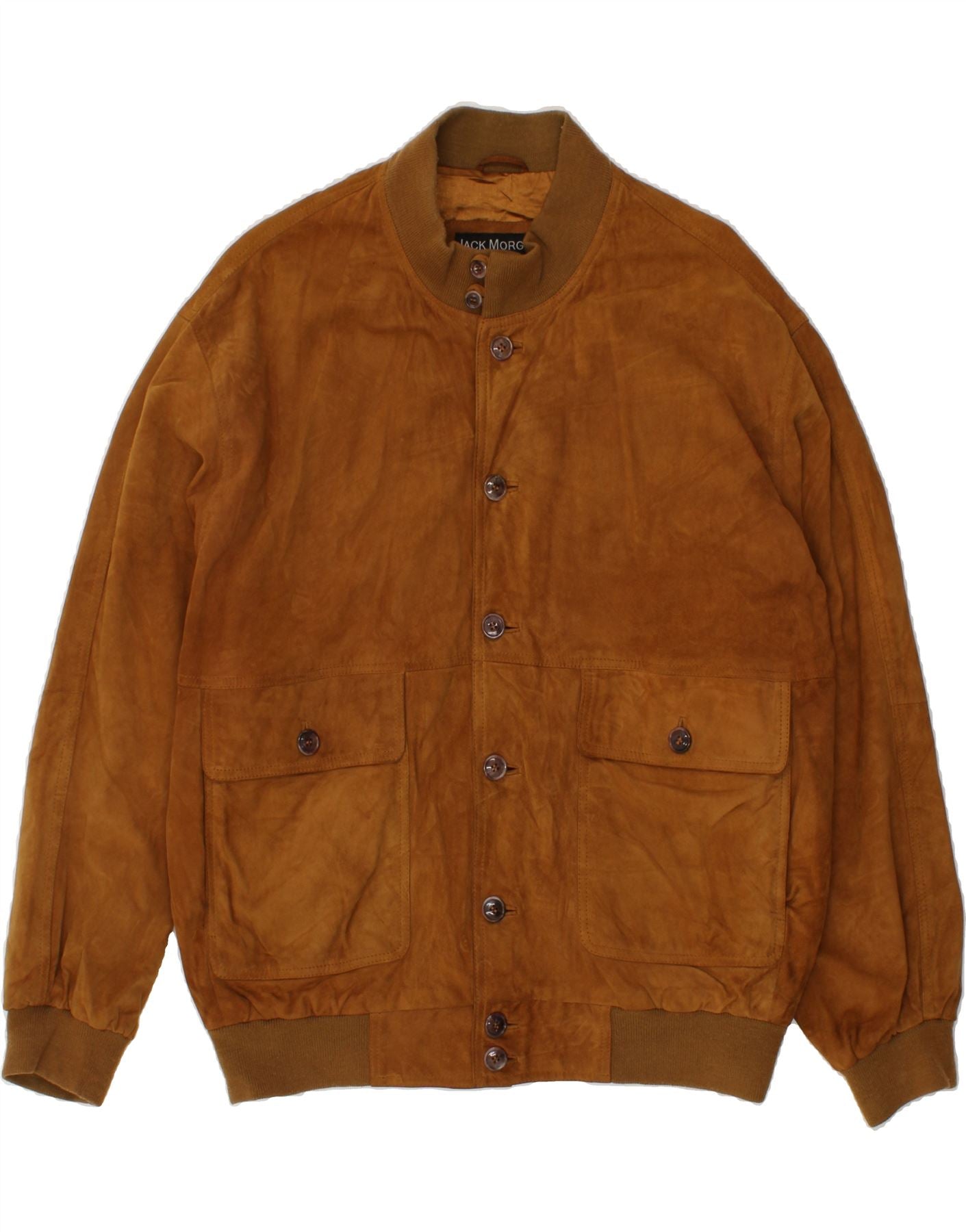 Image of VINTAGE Mens Suede Jacket UK 40 Large Brown Leather