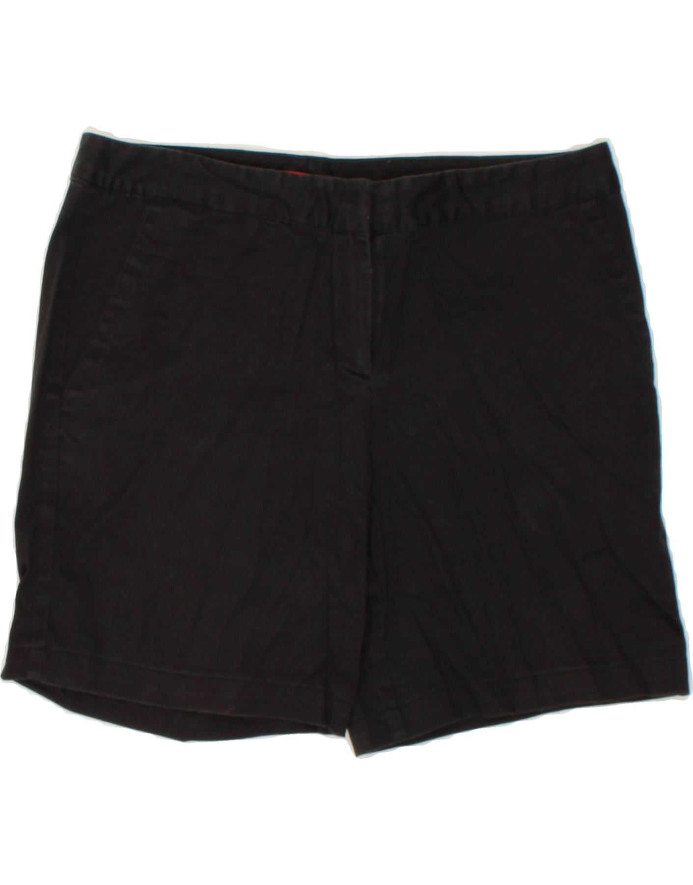 image of IZOD Womens Chino Shorts US 6 Medium W30 Black Cotton
