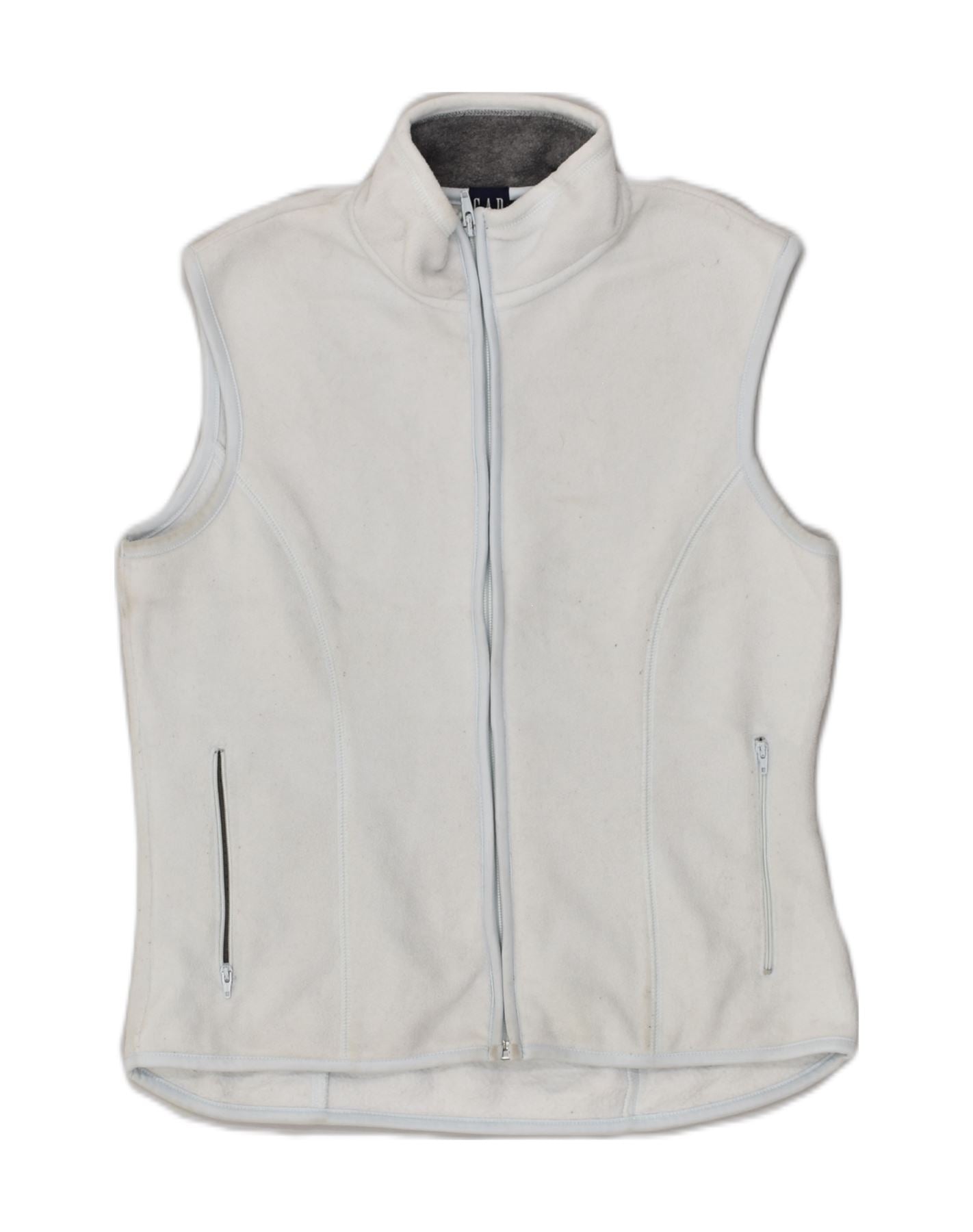 image of GAP Womens Fleece Gilet UK 10 Small Blue Polyester