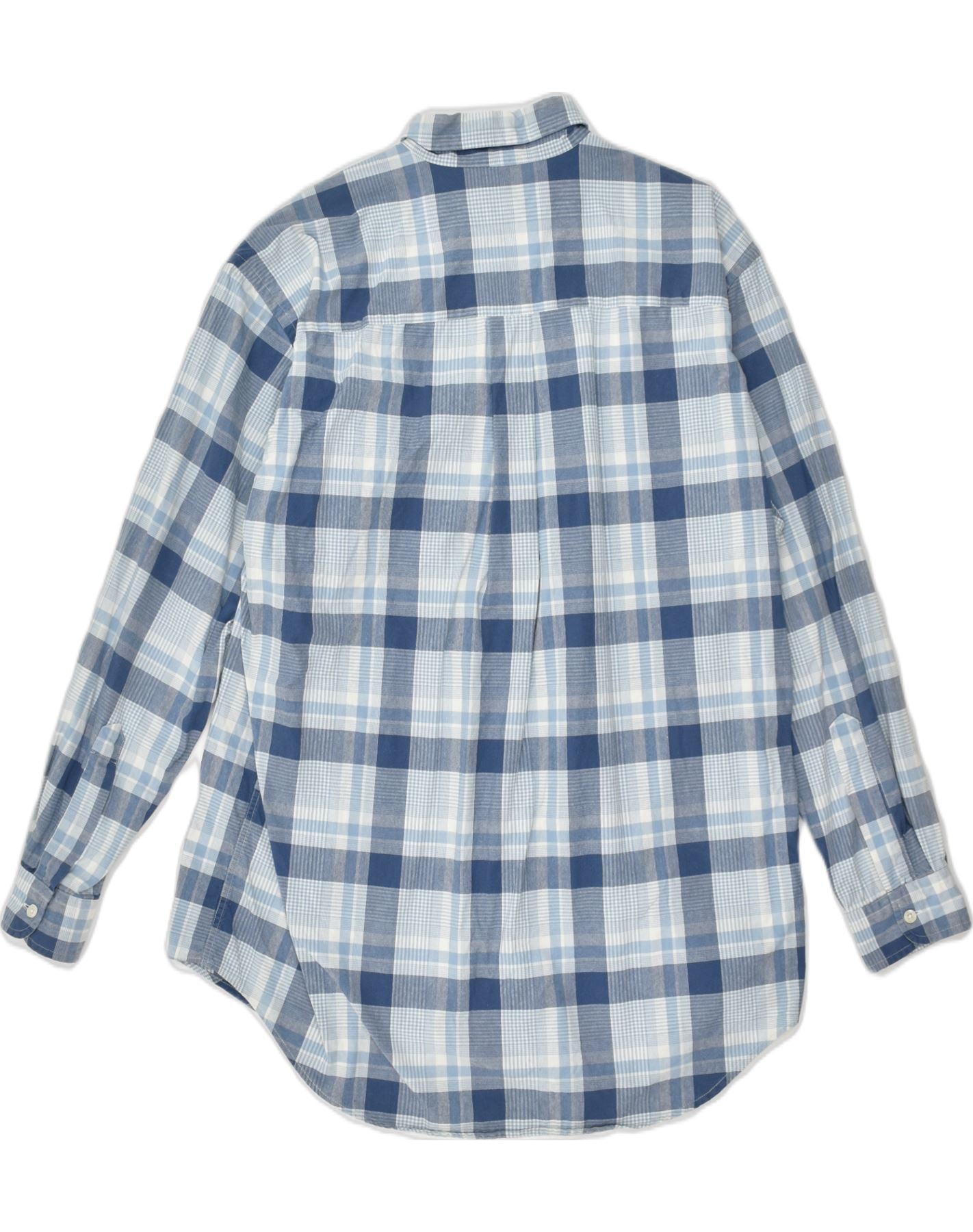 ABERCROMBIE & FITCH Mens Shirt Small Blue Check Cotton