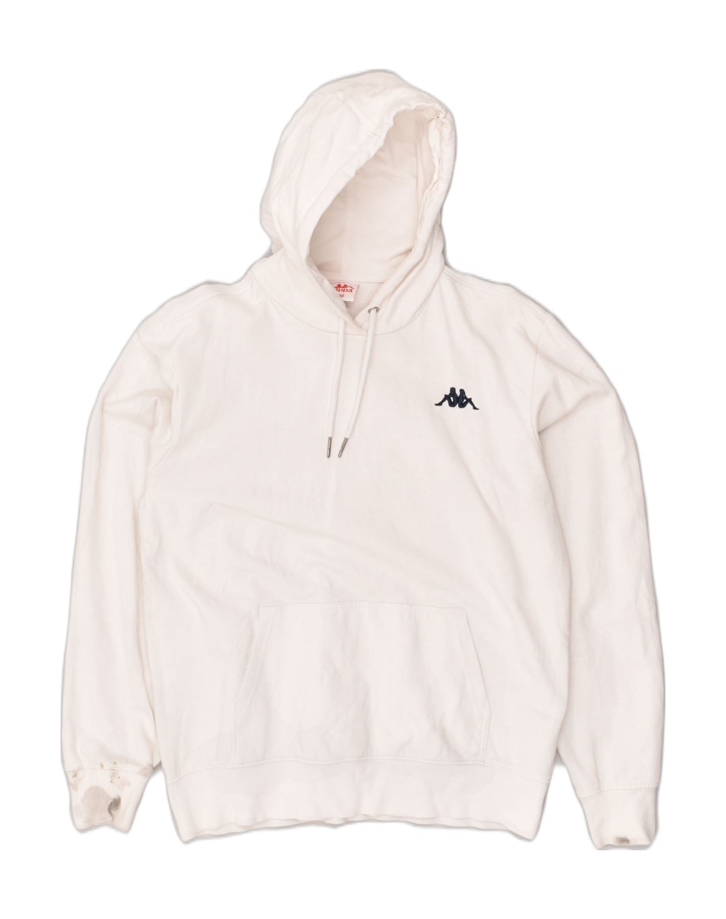 Image of KAPPA Mens Hoodie Jumper Large White Cotton