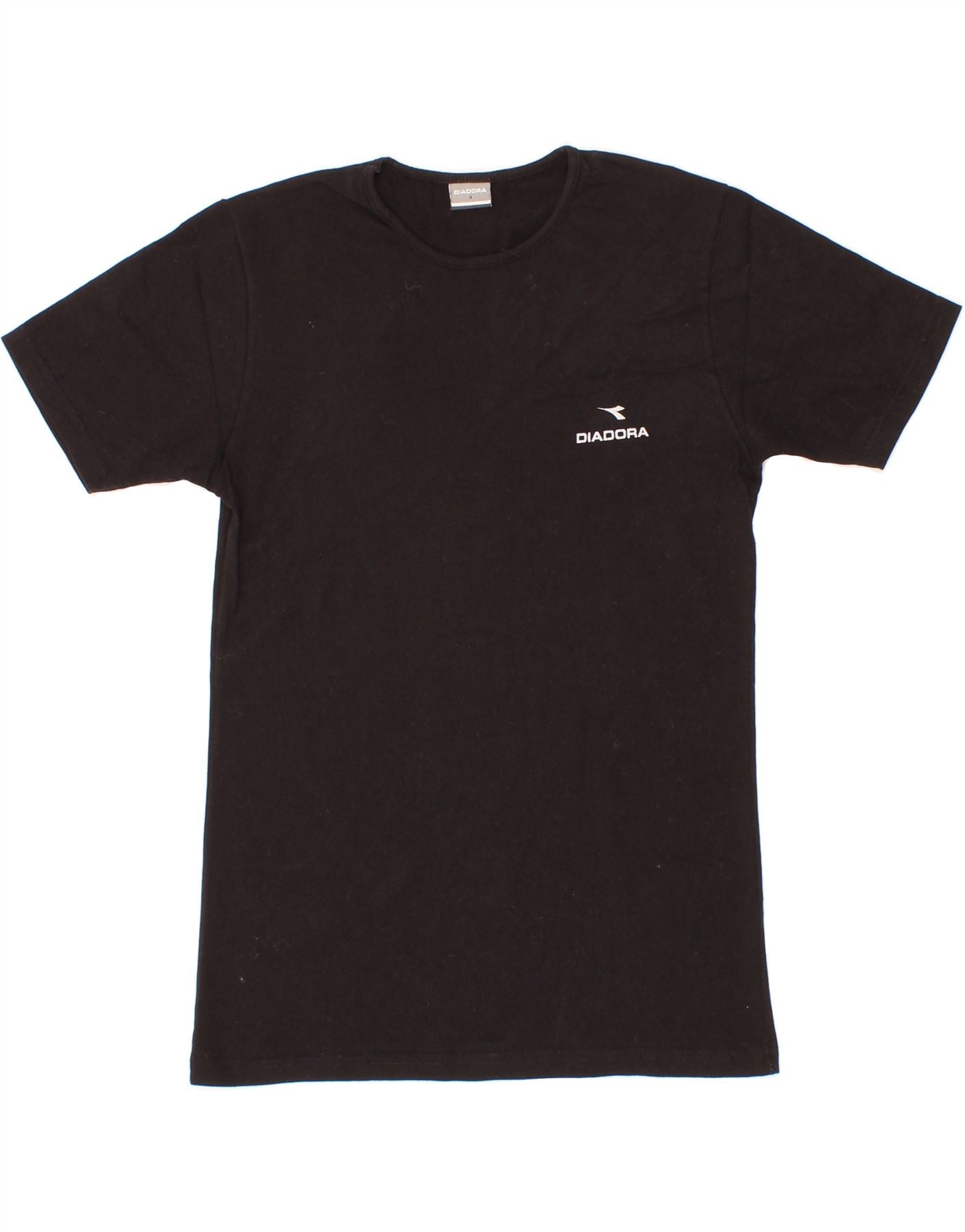 image of DIADORA Womens T-Shirt Top US 4 Small Black Cotton