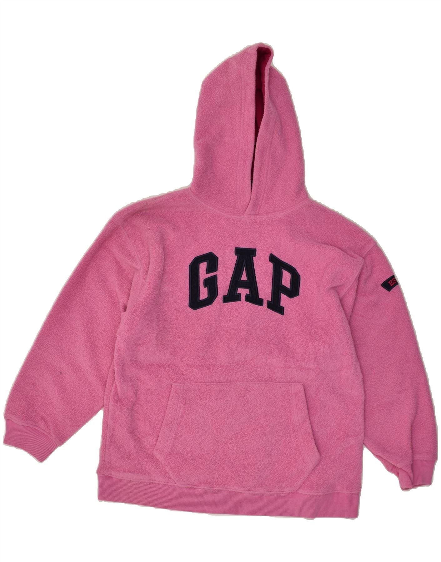 Image of GAP Girls Graphic Hooded Fleece Jumper 9-10 Years Large  Pink Polyester