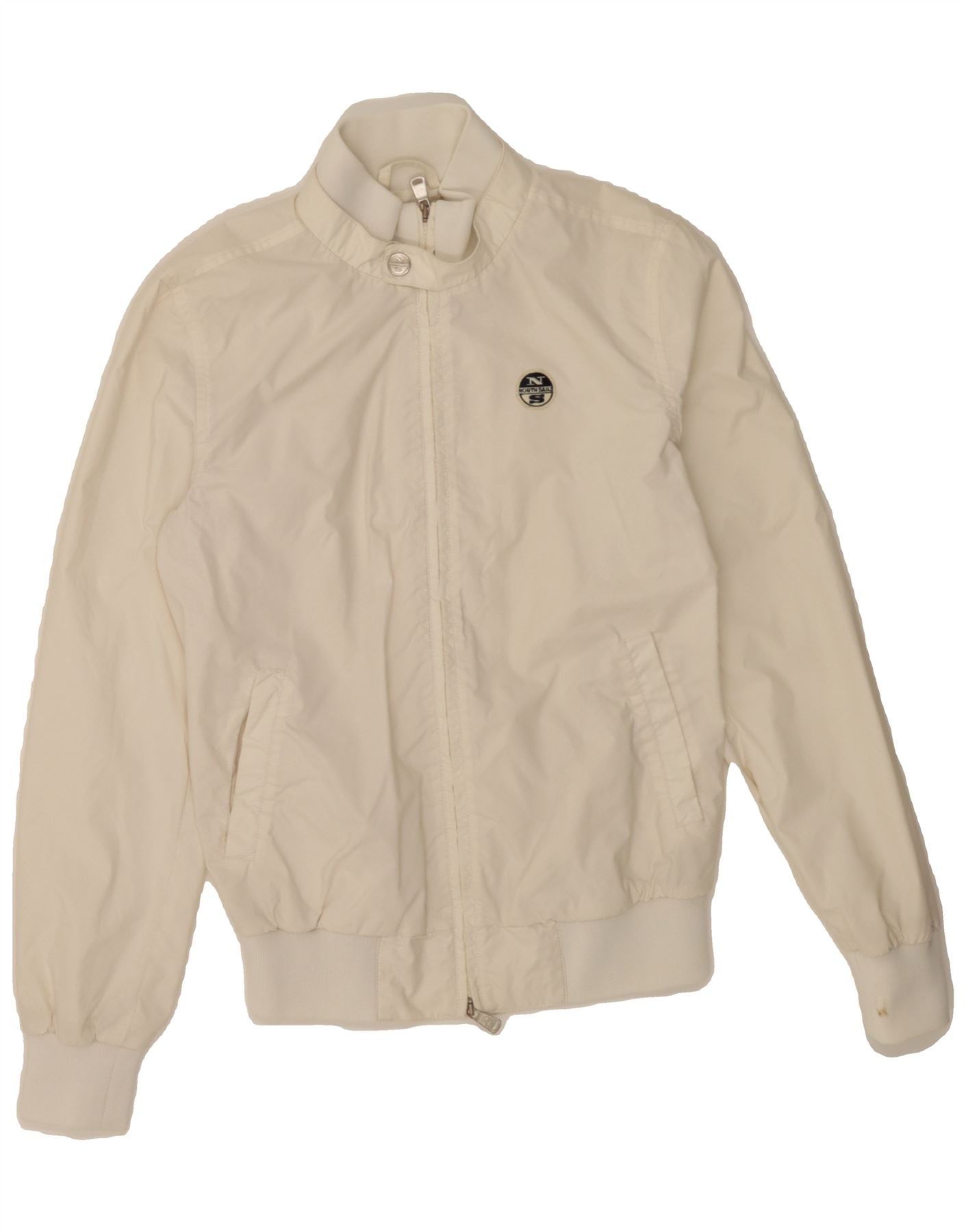 image of NORTH SAILS Womens Bomber Jacket UK 10 Small Off White Polyamide