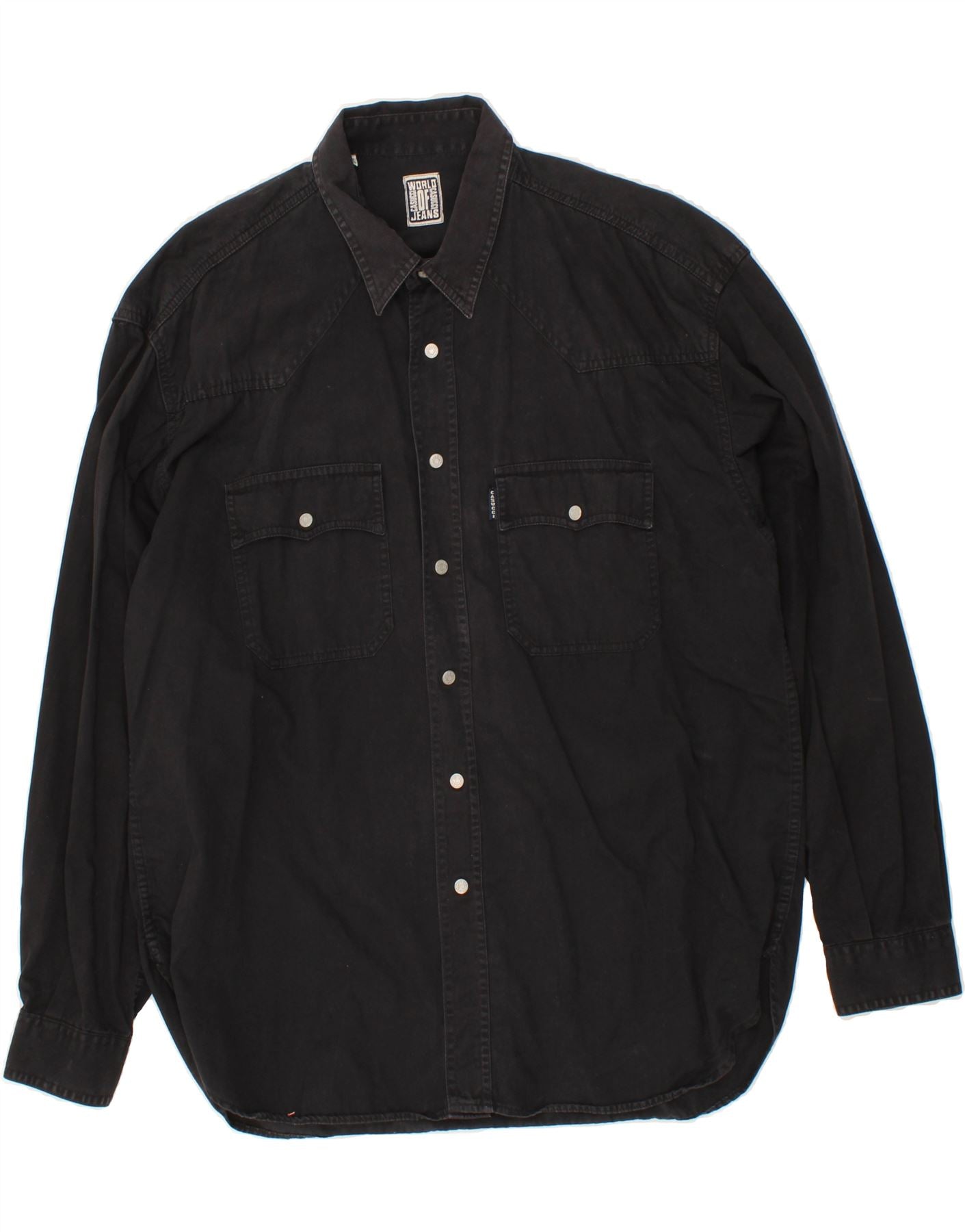 image of CASUCCI Mens Shirt XL Black Cotton