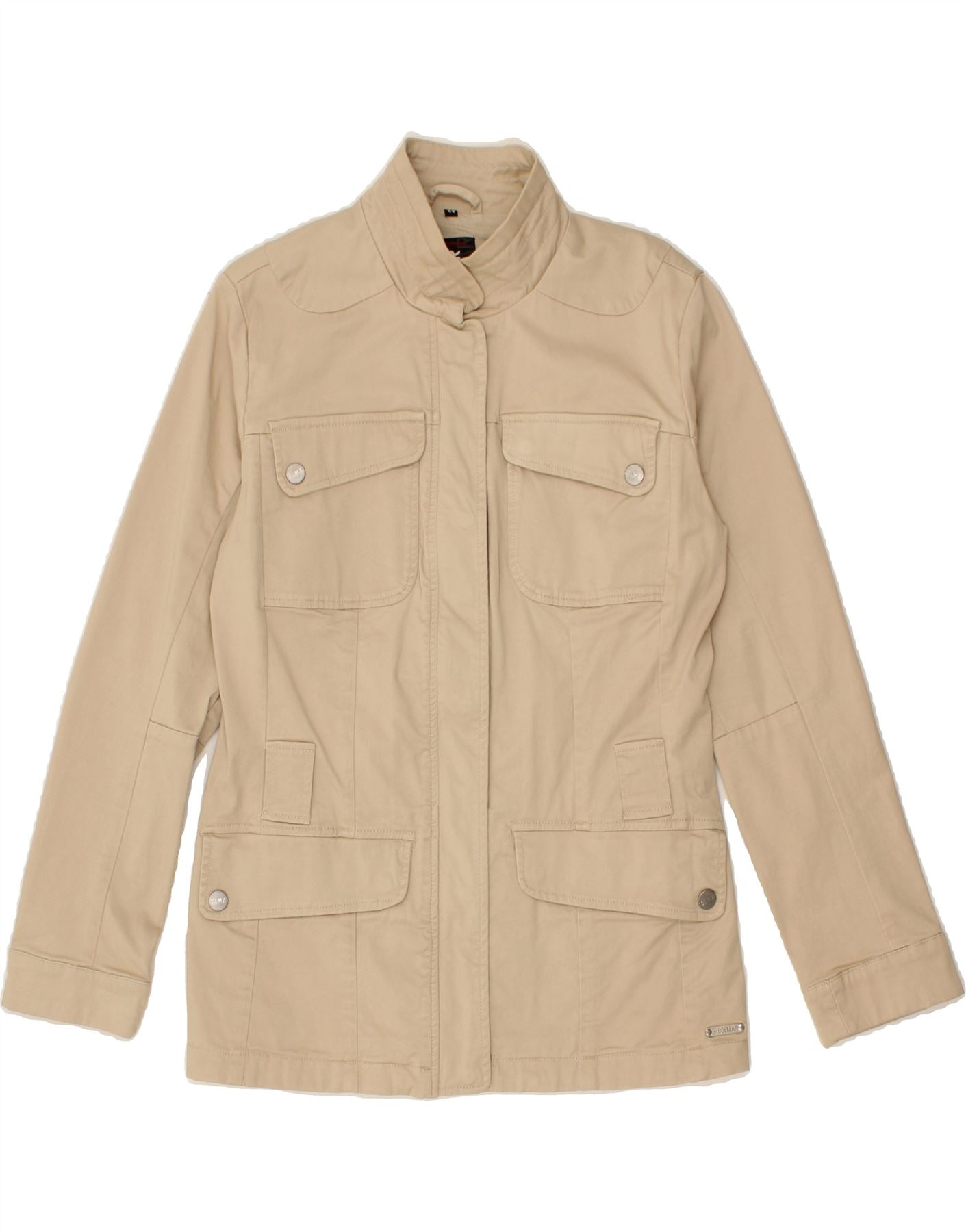 image of COLMAR Womens Utility Jacket IT 44 Medium Beige Cotton