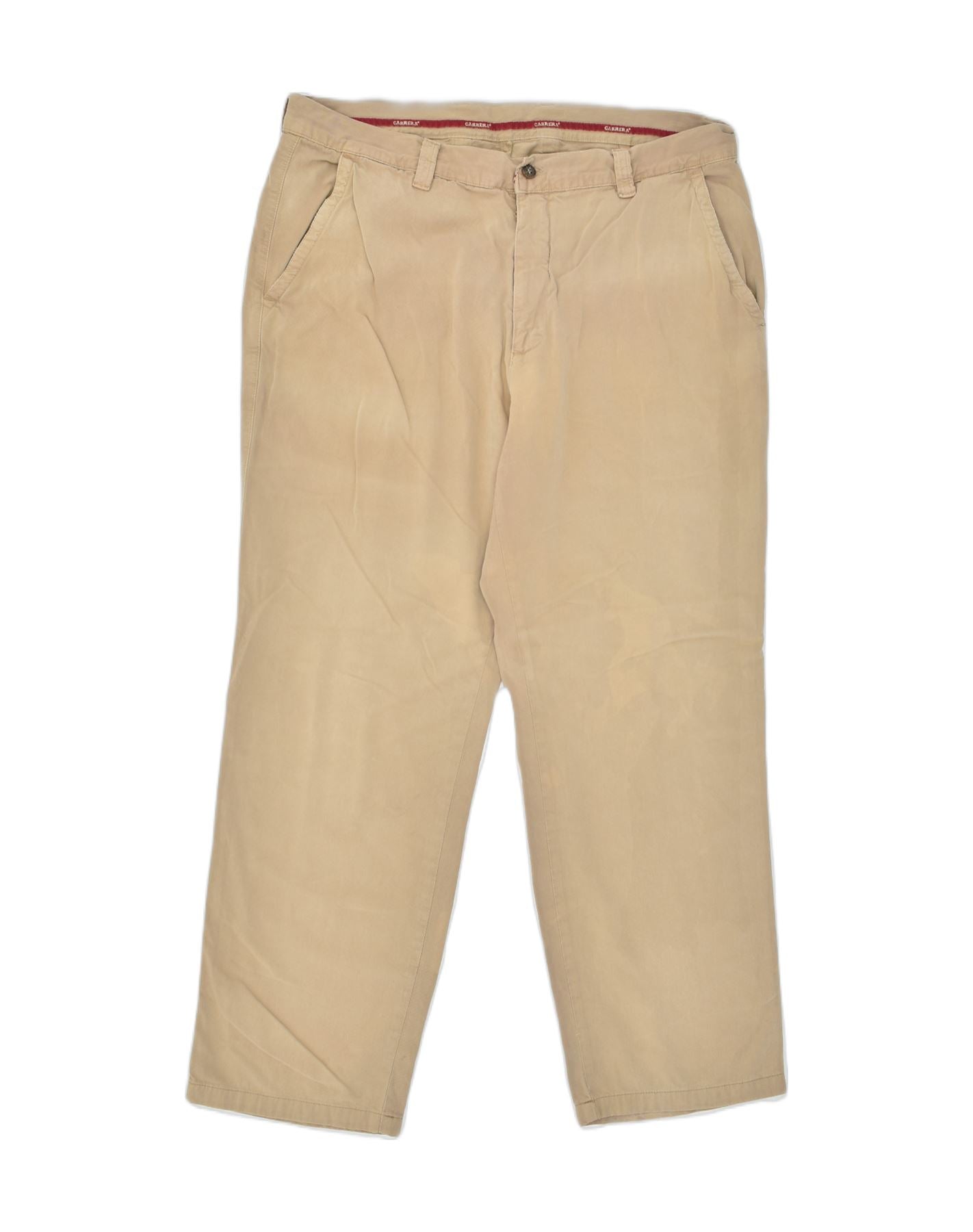 Image of CARRERA Mens Chino Trousers W40 L31 Beige Cotton