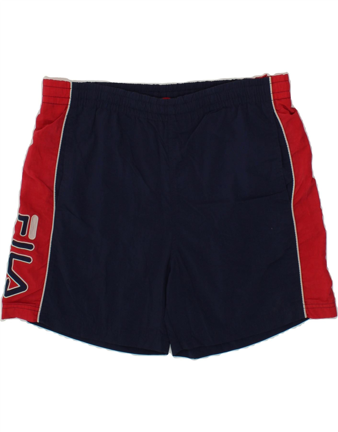 image of FILA Mens Graphic Sport Shorts Medium Navy Blue Colourblock