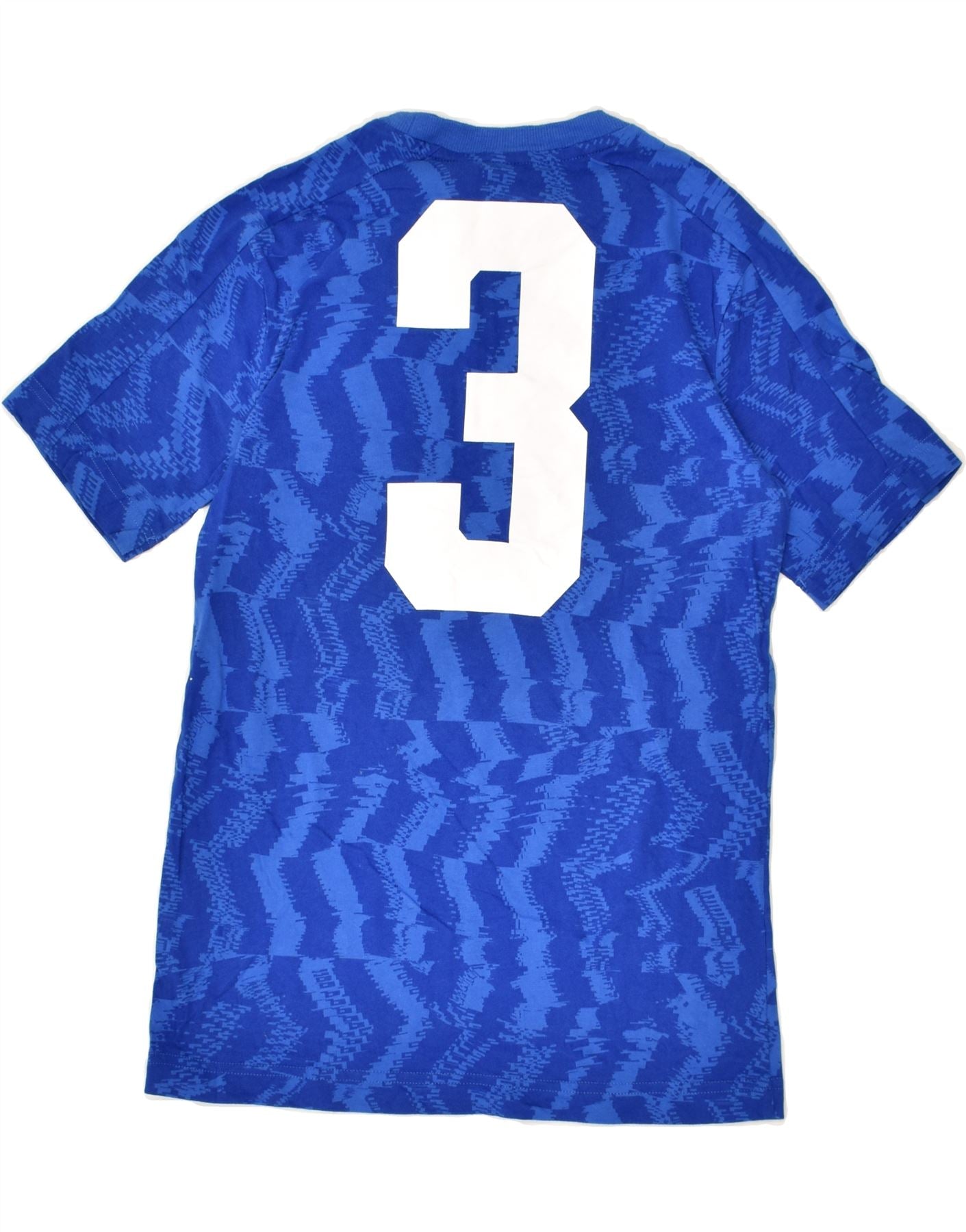 ADIDAS Boys Graphic T-Shirt Top 11-12 Years Blue Cotton