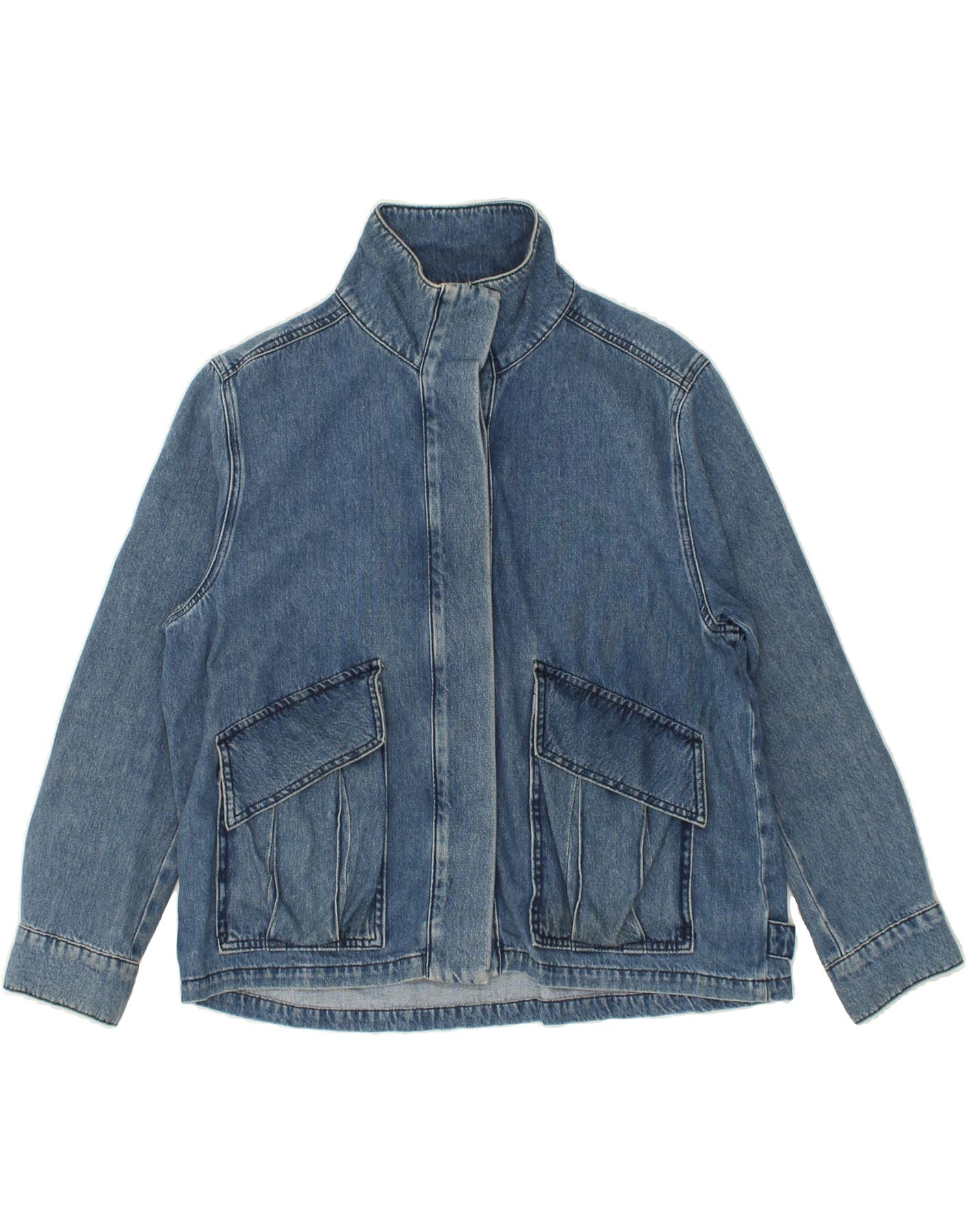 image of WHITE STUFF Womens Denim Jacket UK 16 Large Blue Cotton