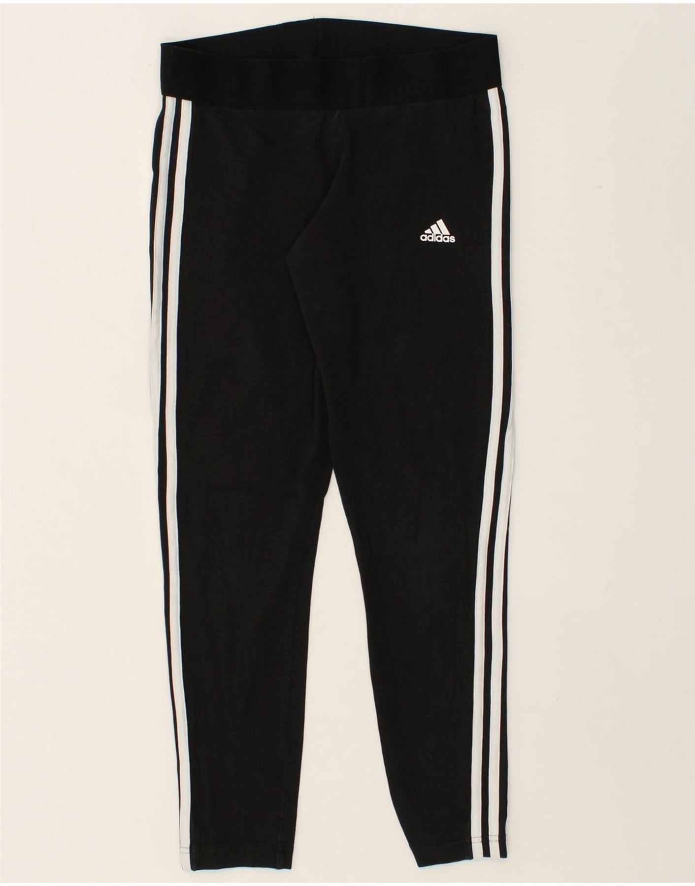 Image of ADIDAS Womens Leggings UK 12/14 Medium Black