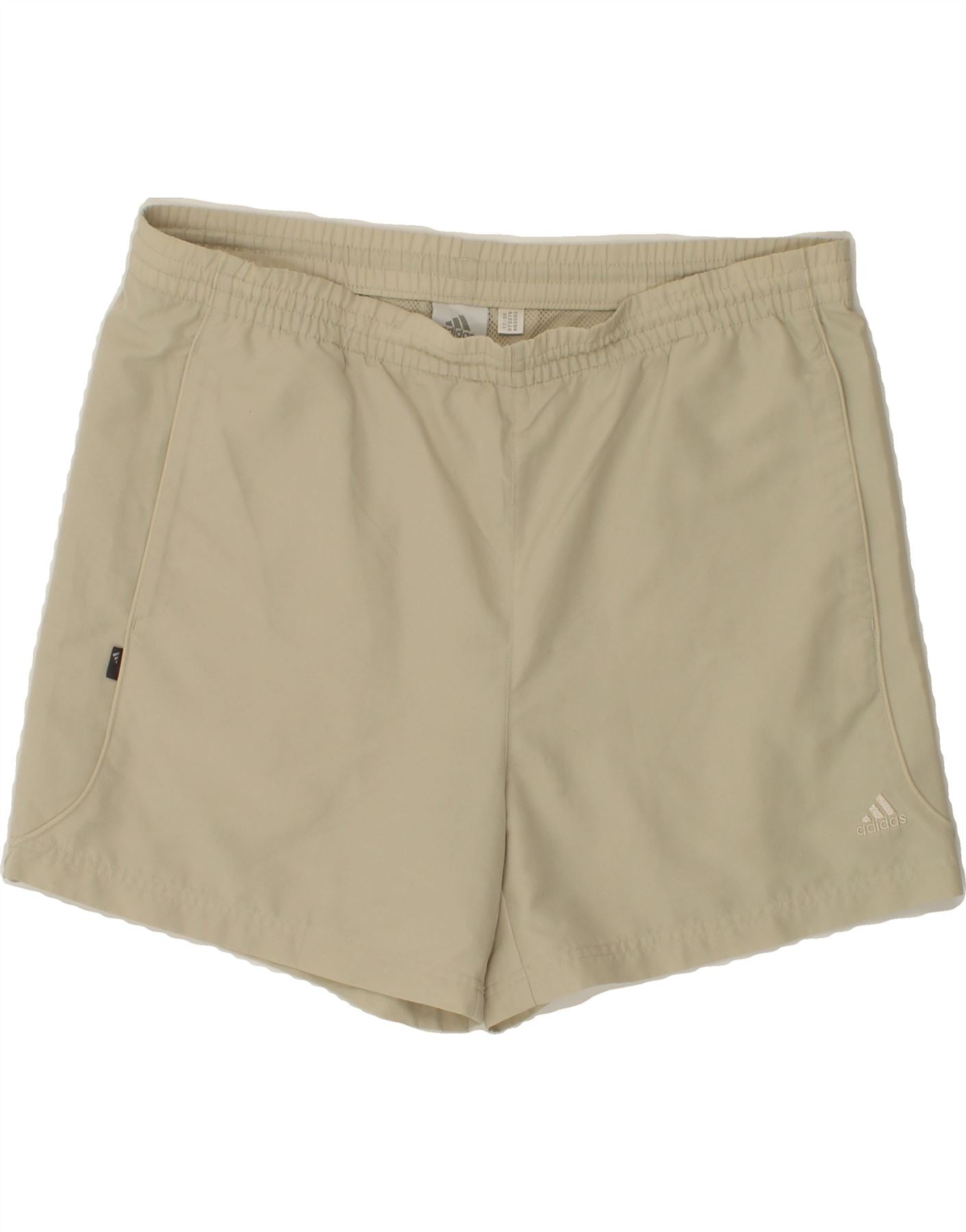 Image of ADIDAS Mens Sport Shorts Large Beige Polyester