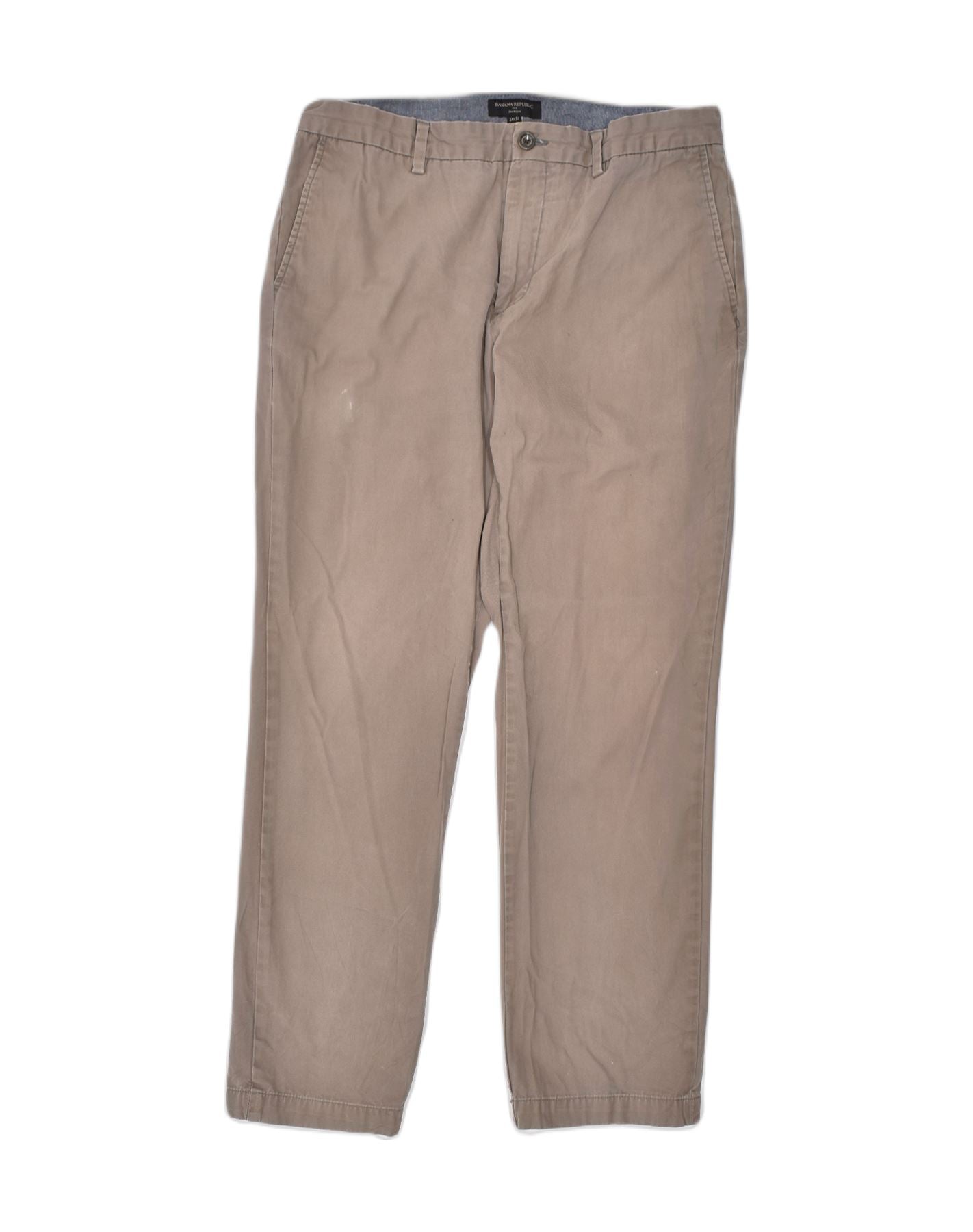 image of BANANA REPUBLIC Mens Emerson Straight Casual Trousers W34 L32 Brown Cotton