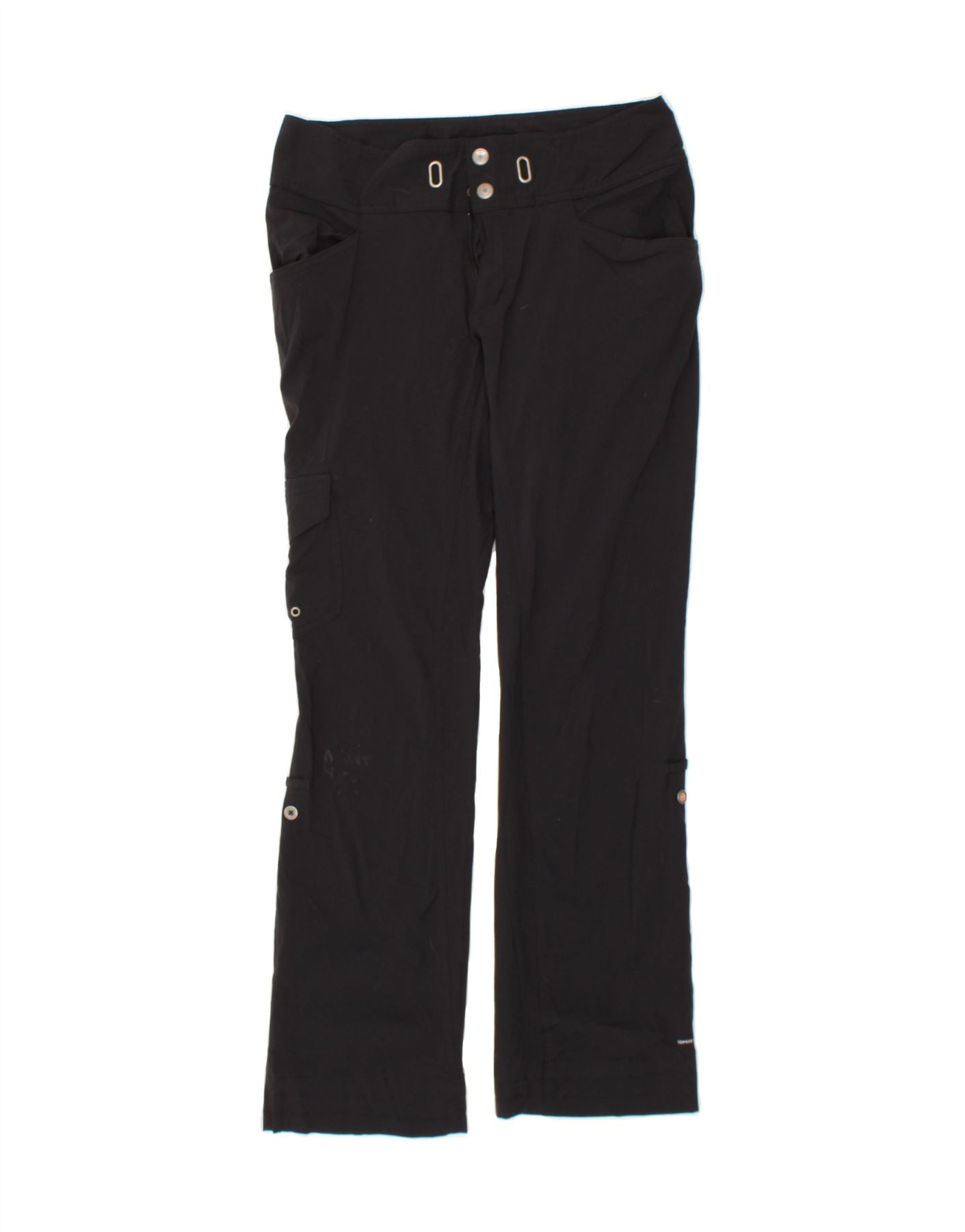 image of COLUMBIA Womens Hiking Cargo Trousers US 8 Medium W30 L31 Black Nylon