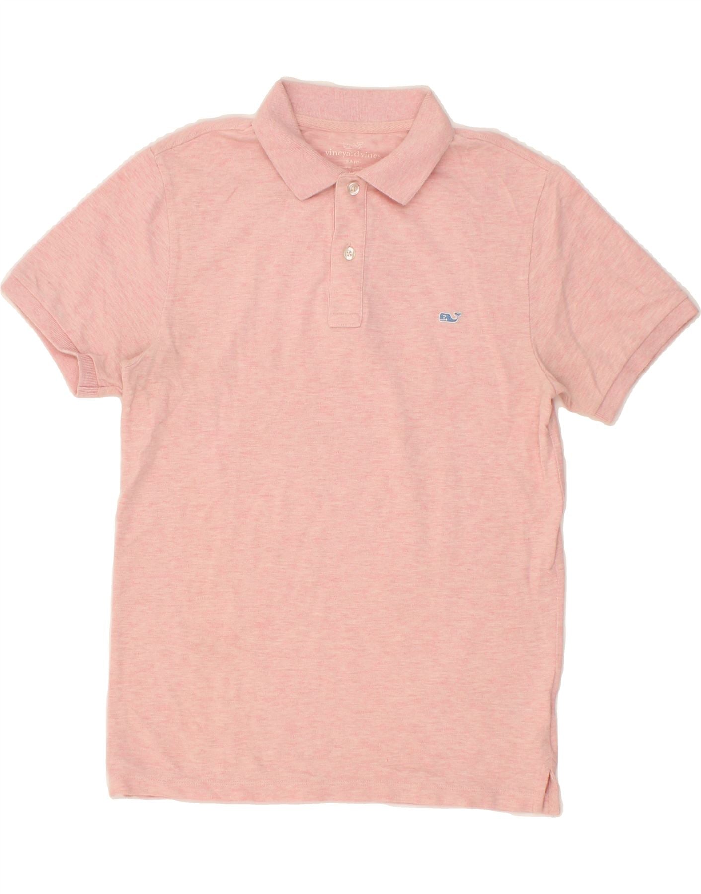 image of VINEYARD VINES Mens Slim Fit Polo Shirt XS Pink Cotton