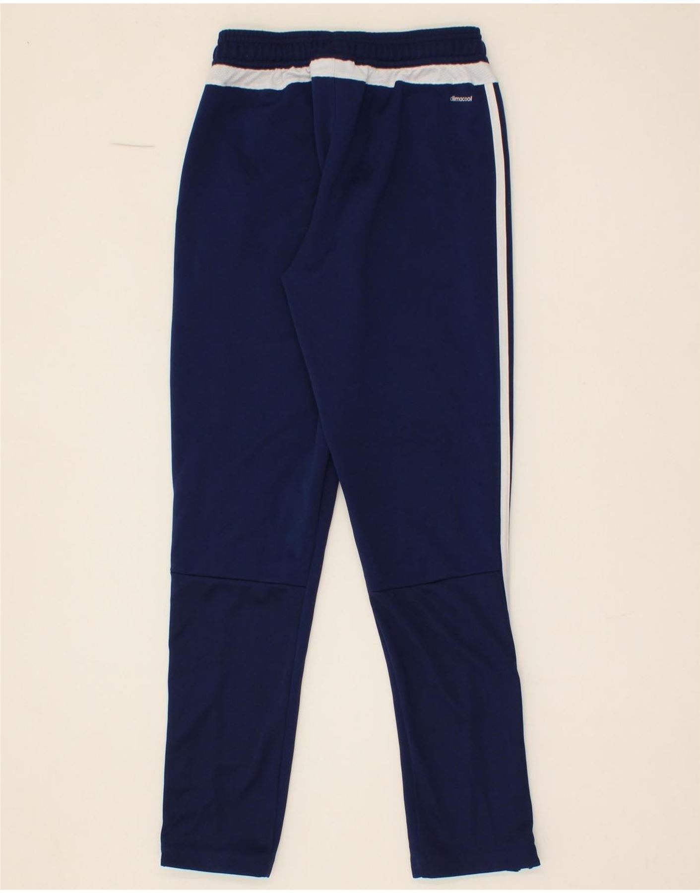 ADIDAS Boys Climacool Tracksuit Trousers 11-12 Years Navy Blue Polyester