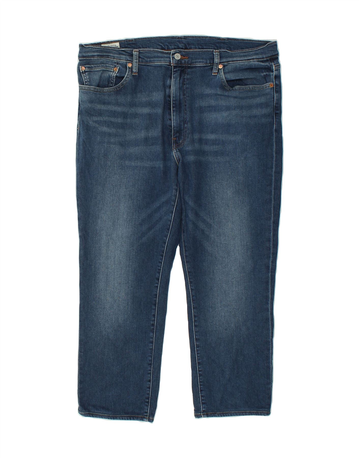 image of LEVI'S Mens 511 Cropped Tapered Jeans W40 L24 Navy Blue Cotton