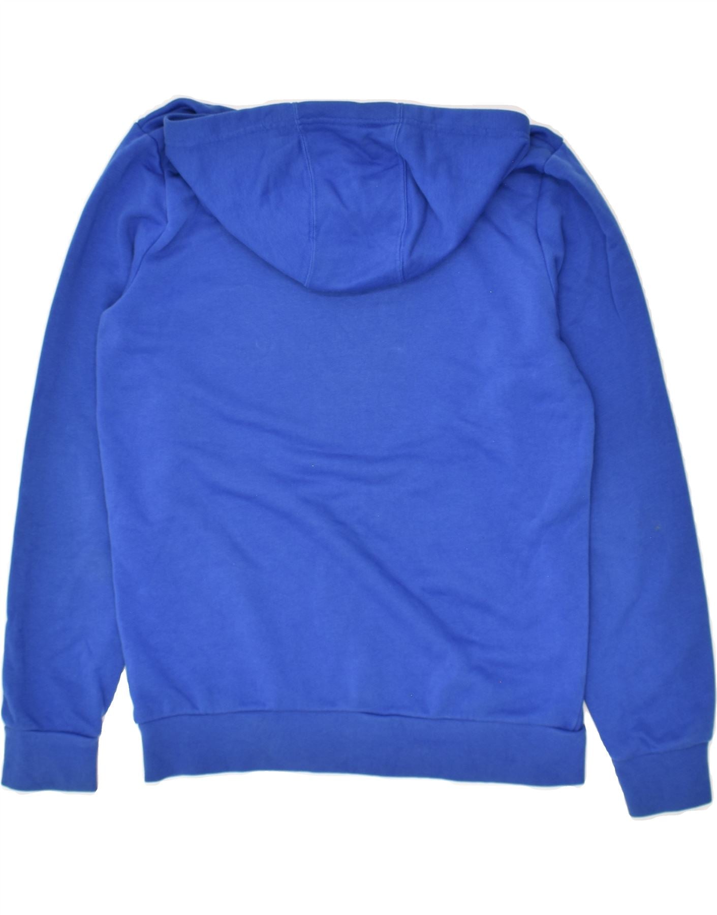 ADIDAS Boys Graphic Hoodie Jumper 13-14 Years Blue Cotton