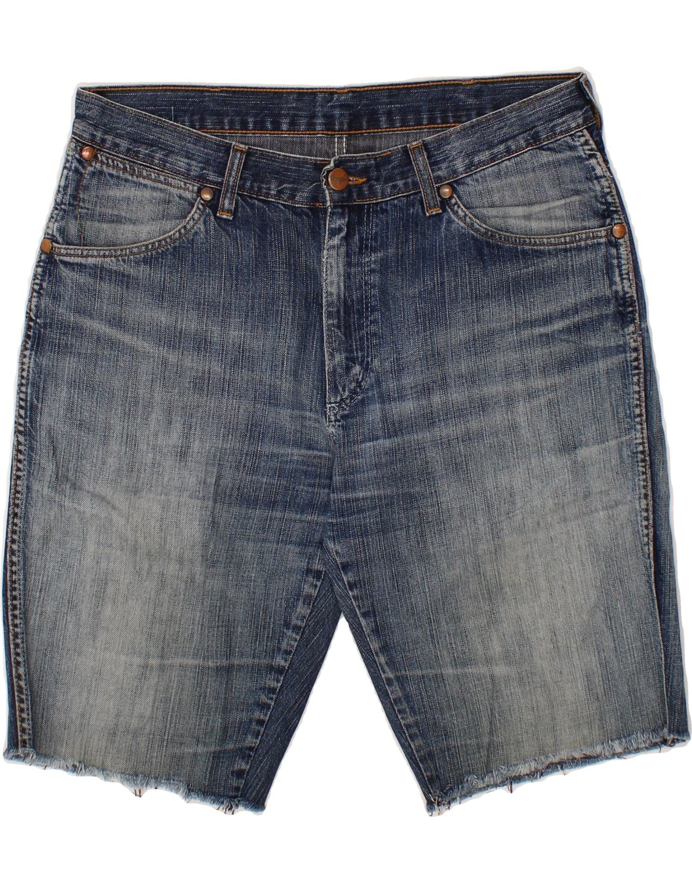 image of WRANGLER Mens Denim Shorts W32 Medium  Blue