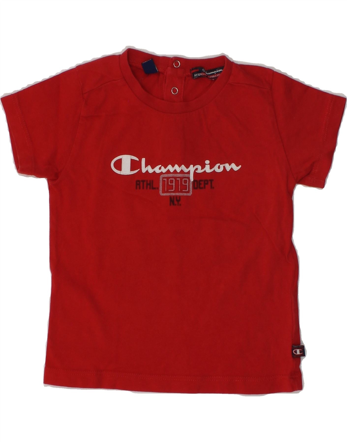 image of CHAMPION Baby Girls Graphic T-Shirt Top 6-9 Months XS  Red