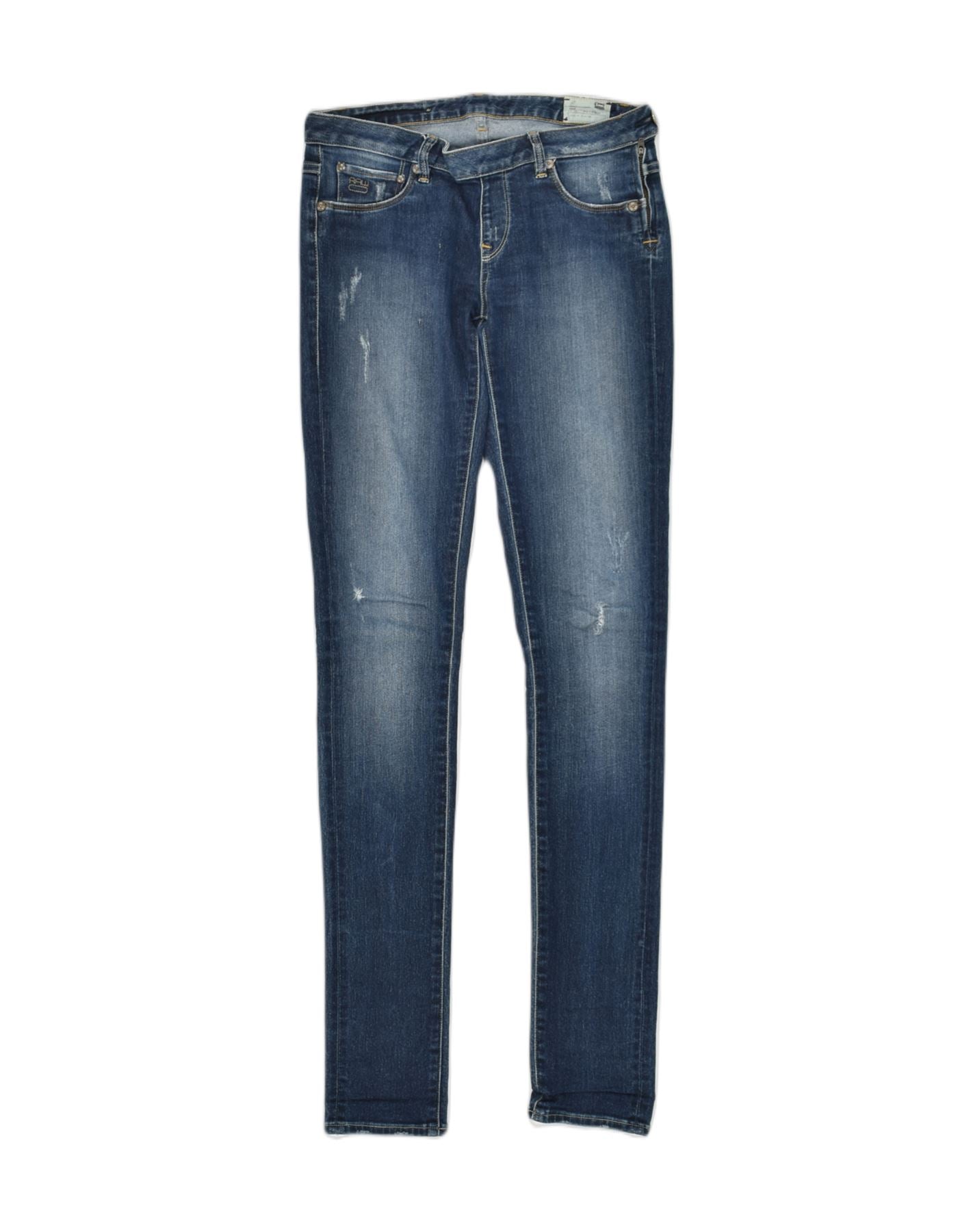 image of G-STAR Womens 3301 Skinny Jeans W30 L33 Blue Cotton