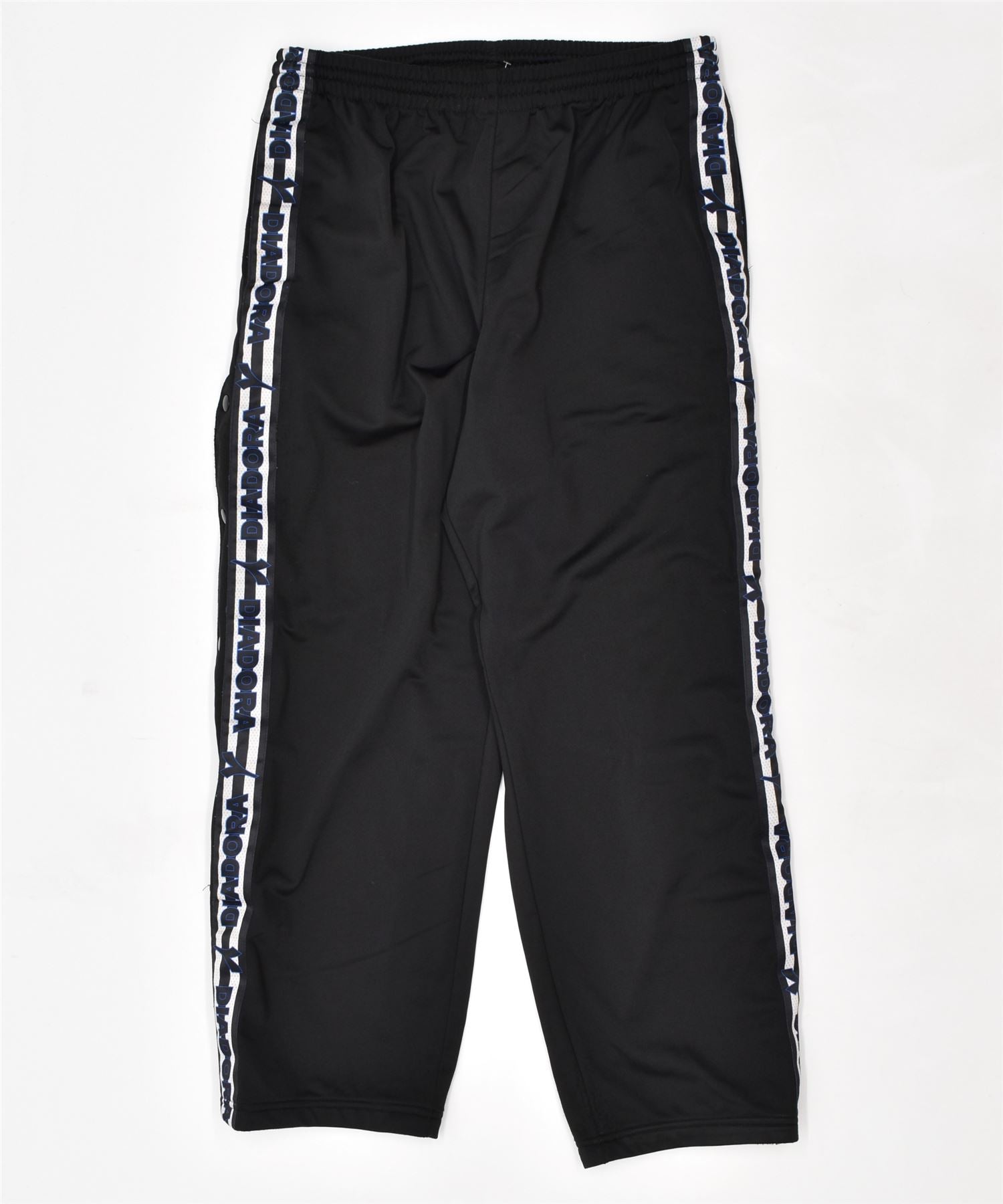 image of DIADORA Mens Tracksuit Trousers Medium Black Polyester