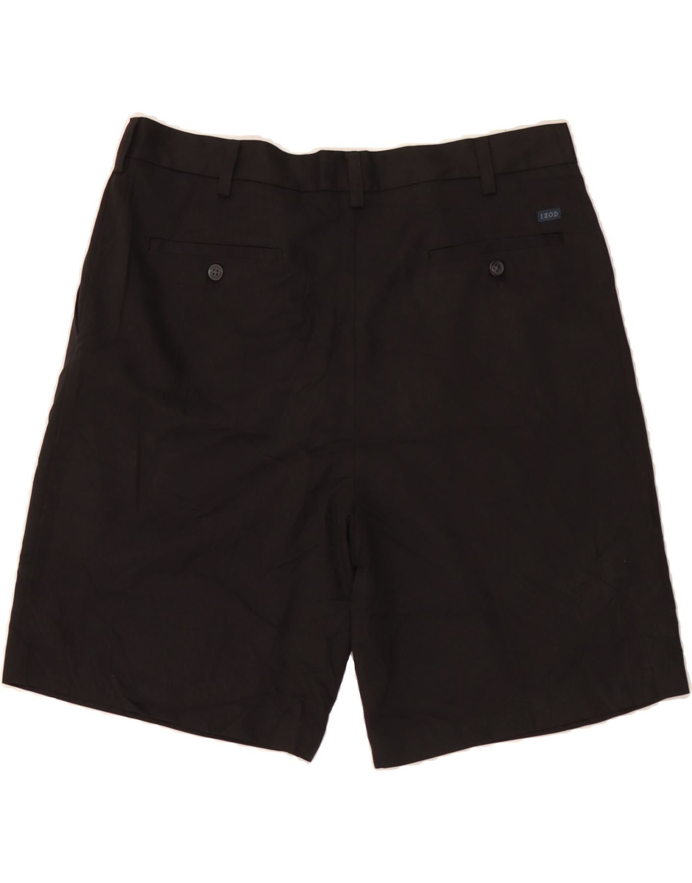 image of IZOD Mens Pegged Chino Shorts W36 Large  Black Polyester