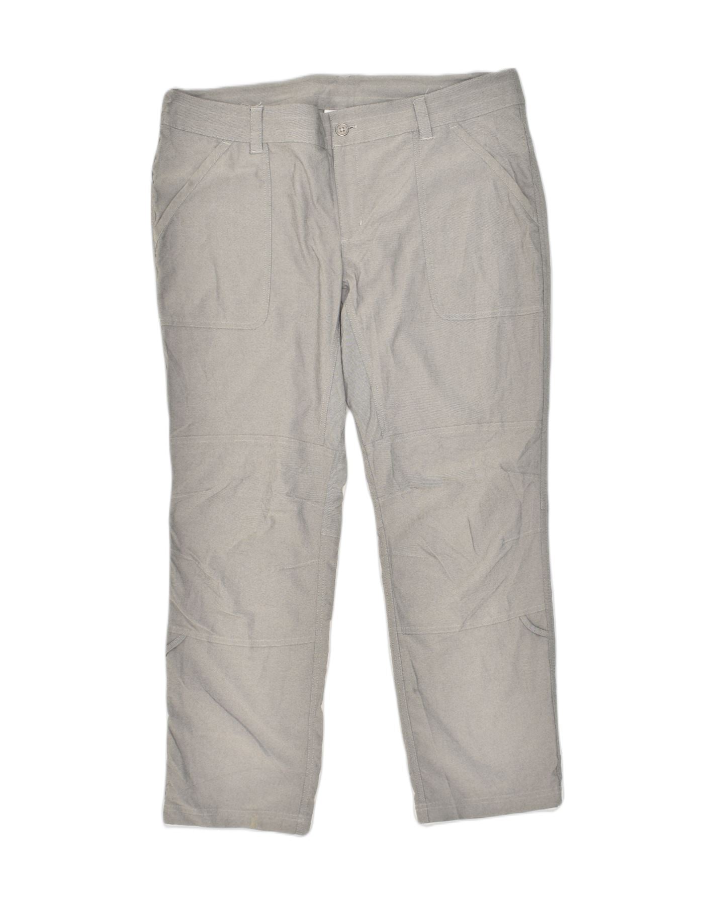 image of COLUMBIA Womens Slim Casual Trousers UK 16 Large W40 L30 Grey Cotton