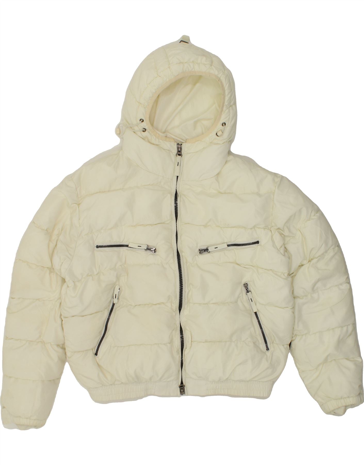 image of LEE Womens Hooded Padded Jacket UK 18 XL White