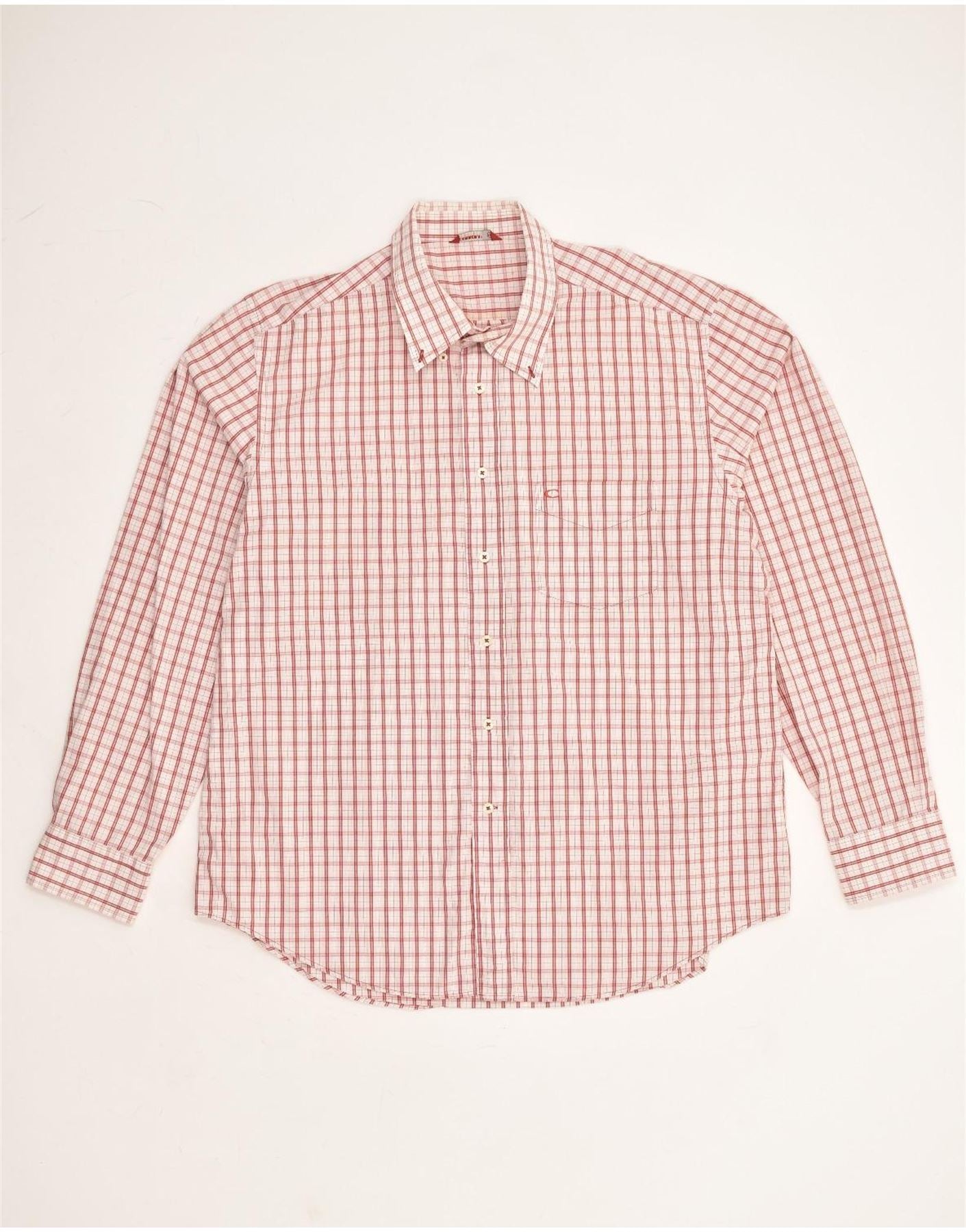 Image of CARRERA Mens Shirt 2XL Red Check Cotton