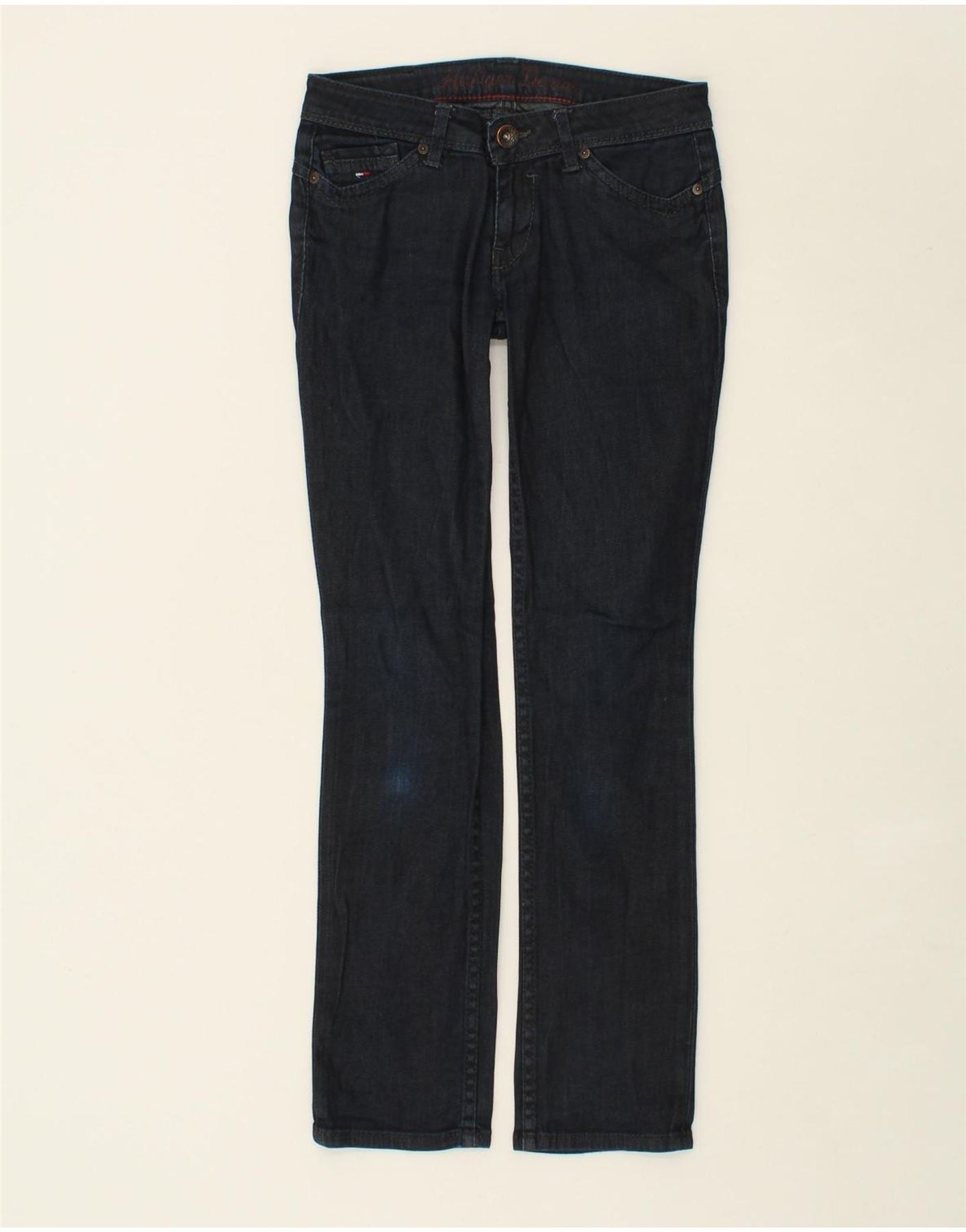 Image of TOMMY HILFIGER Womens Victoria Slim Jeans W28 L32  Navy Blue Cotton