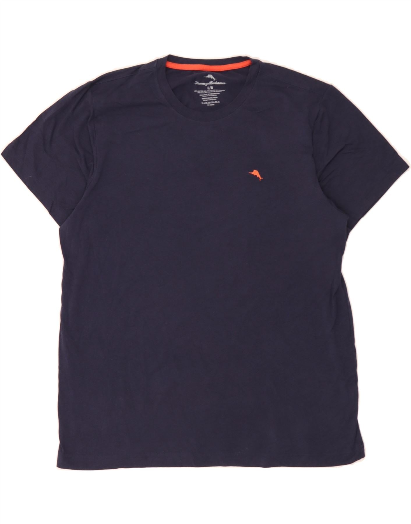 image of TOMMY BAHAMA Mens T-Shirt Top Large Navy Blue Cotton