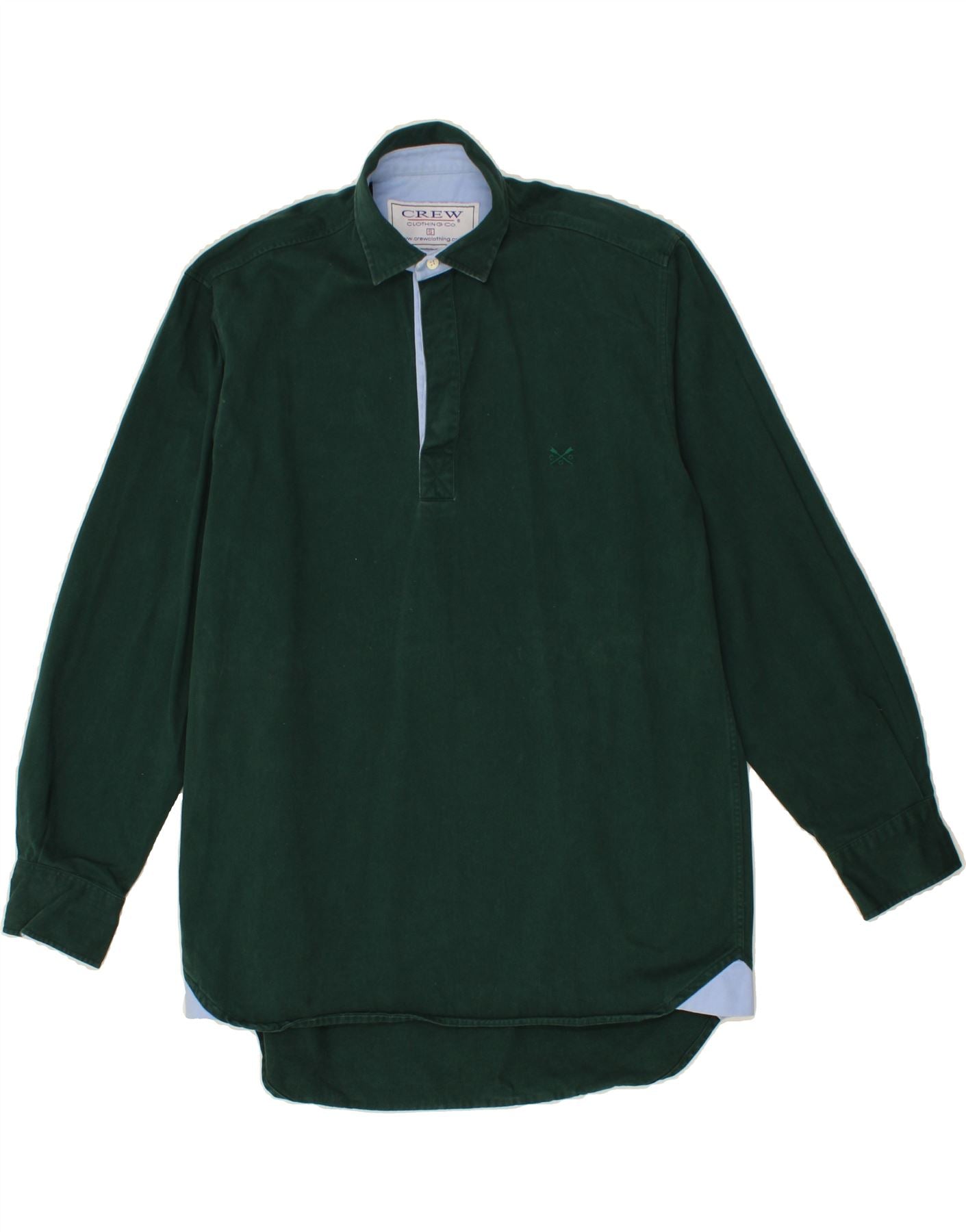 Image of CREW CLOTHING Mens Pullover Shirt Small Green