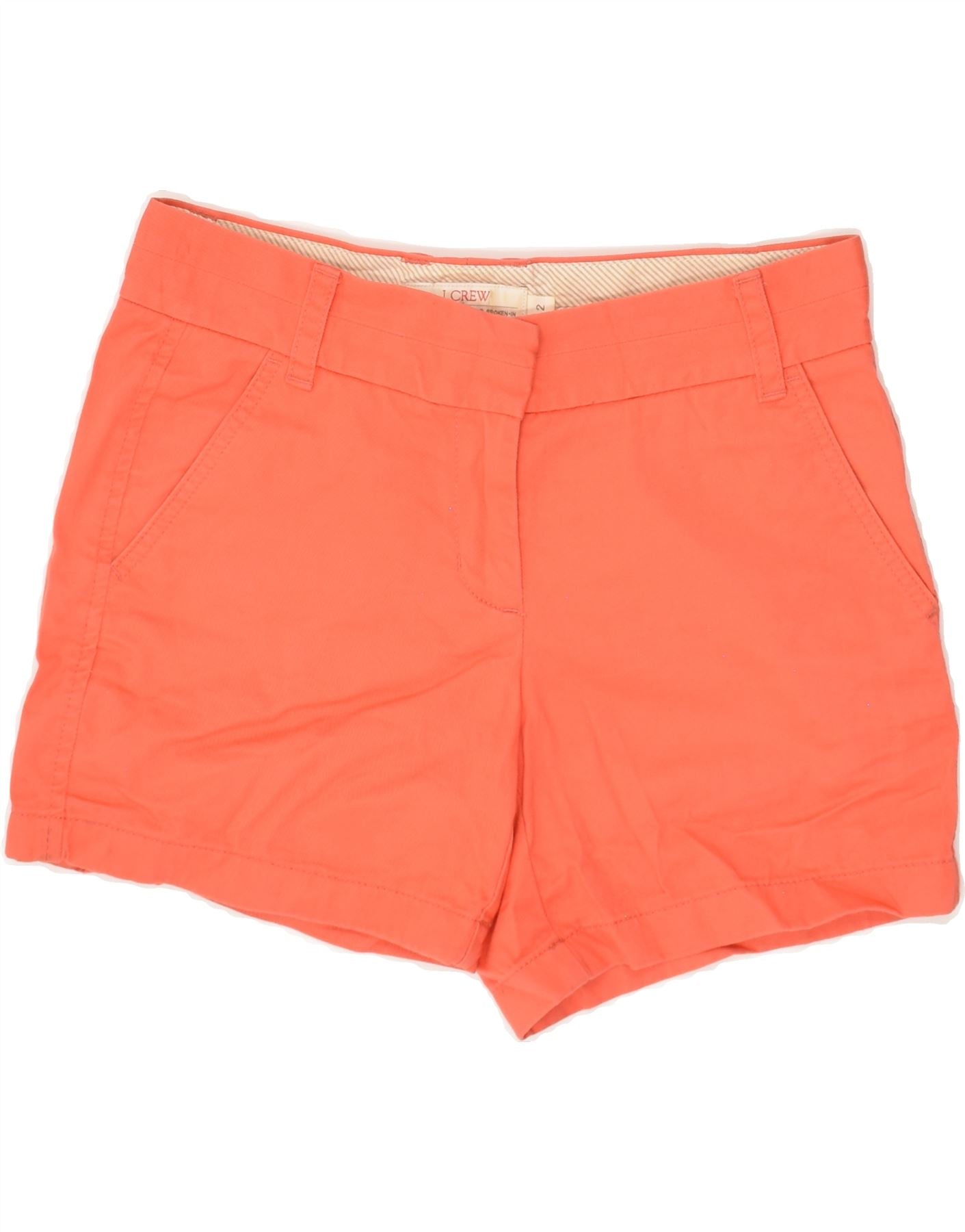 Image of J. CREW Womens Broken In Chino Shorts US 2 XS W25 Pink Cotton