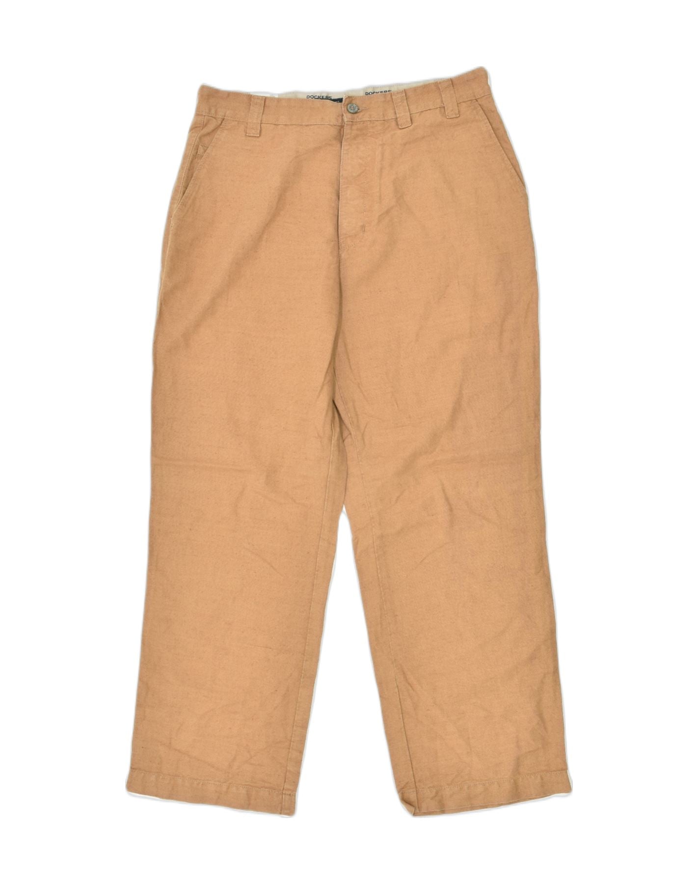 image of DOCKERS Mens Straight Casual Trousers W34 L30 Brown