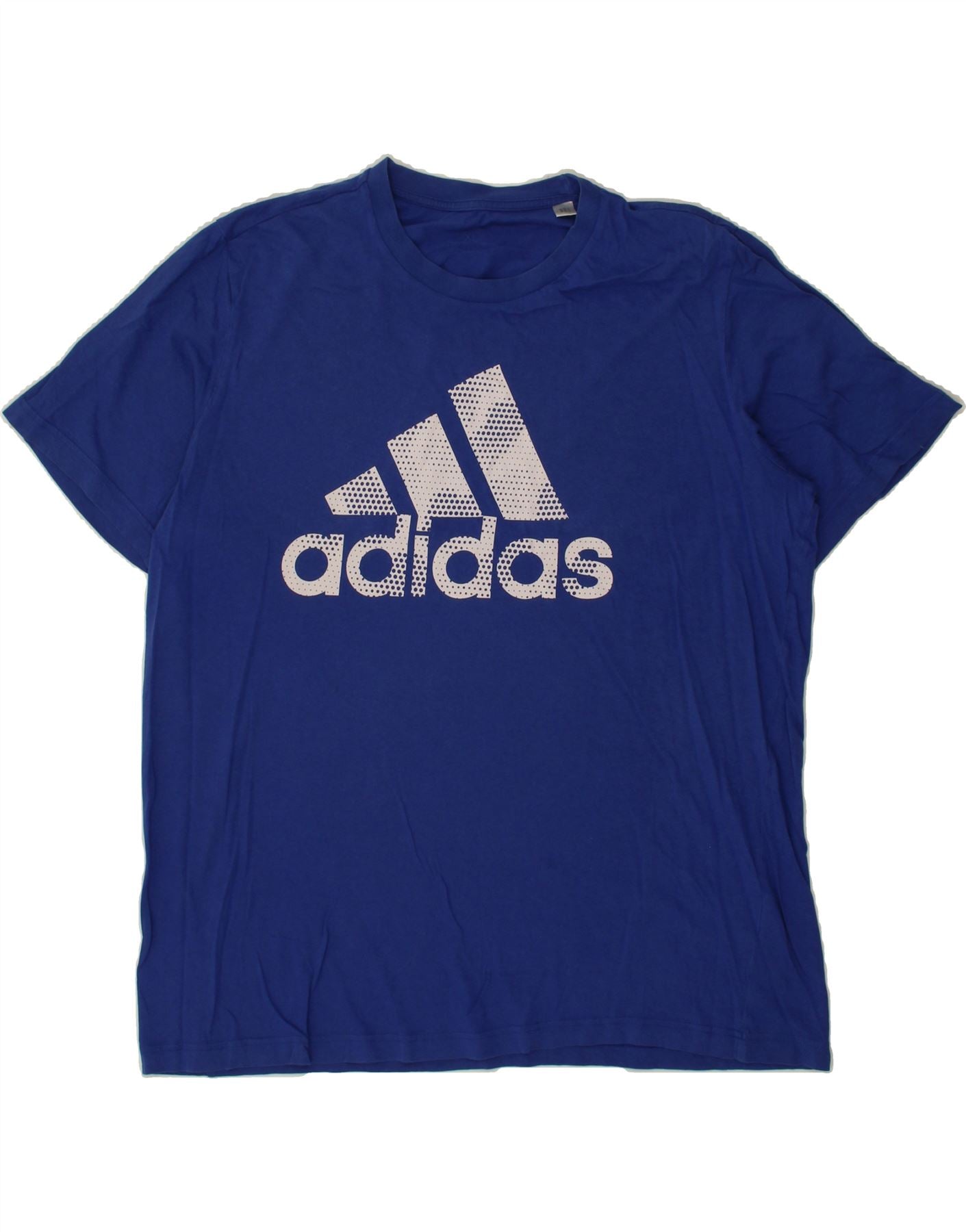 image of ADIDAS Mens Graphic T-Shirt Top XL Navy Blue Cotton
