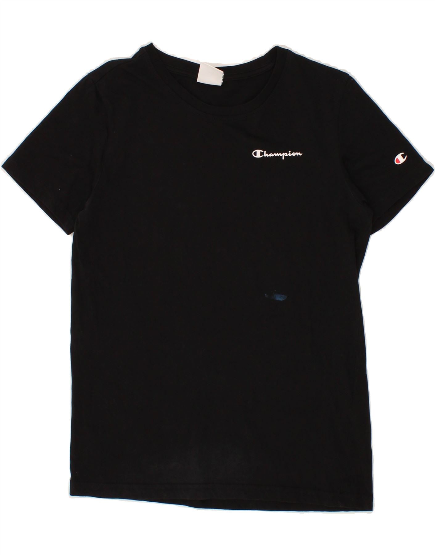 image of CHAMPION Womens T-Shirt Top UK 12 Large Black Cotton
