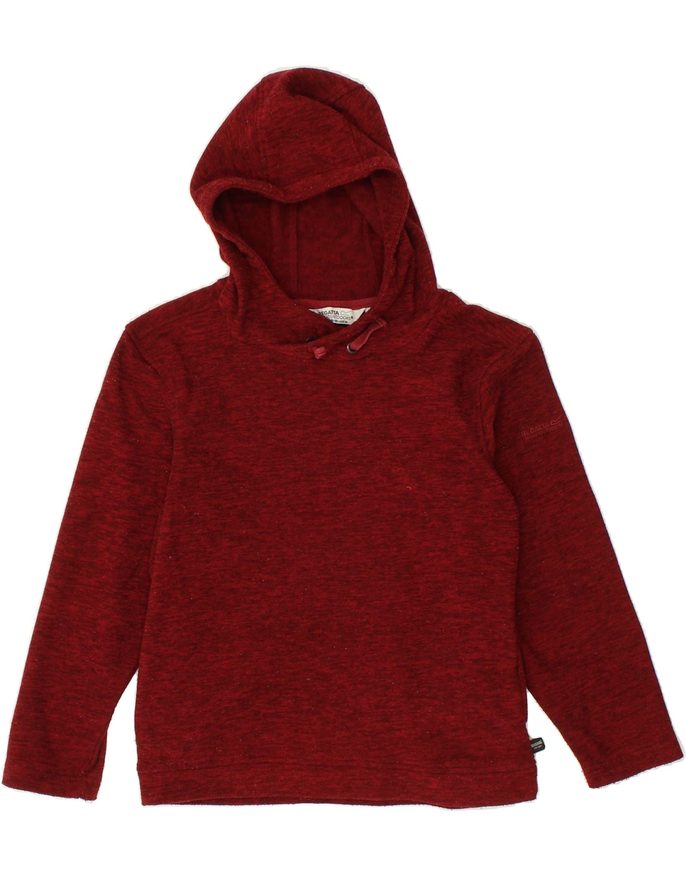 image of REGATTA Girls Hoodie Jumper 12-13 Years Burgundy Flecked Polyester
