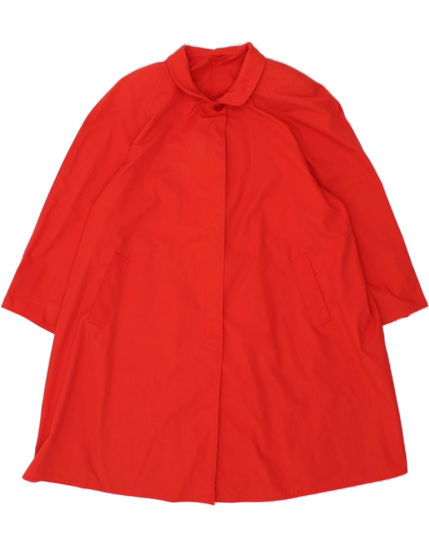 image of VINTAGE Womens Oversized Overcoat EU 46 XL Red Polyester