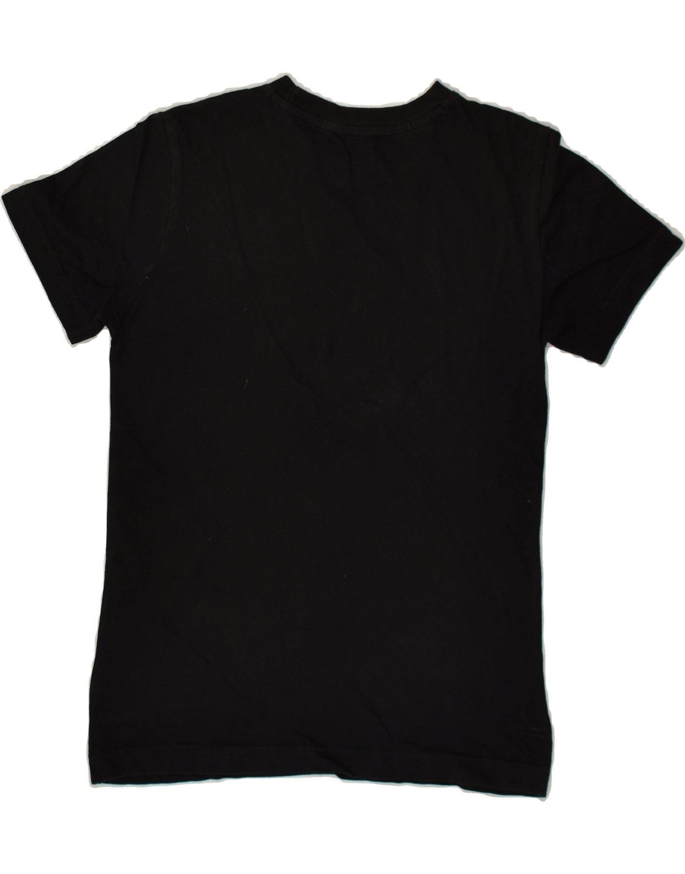 ADIDAS Boys Graphic T-Shirt Top 11-12 Years Black Cotton