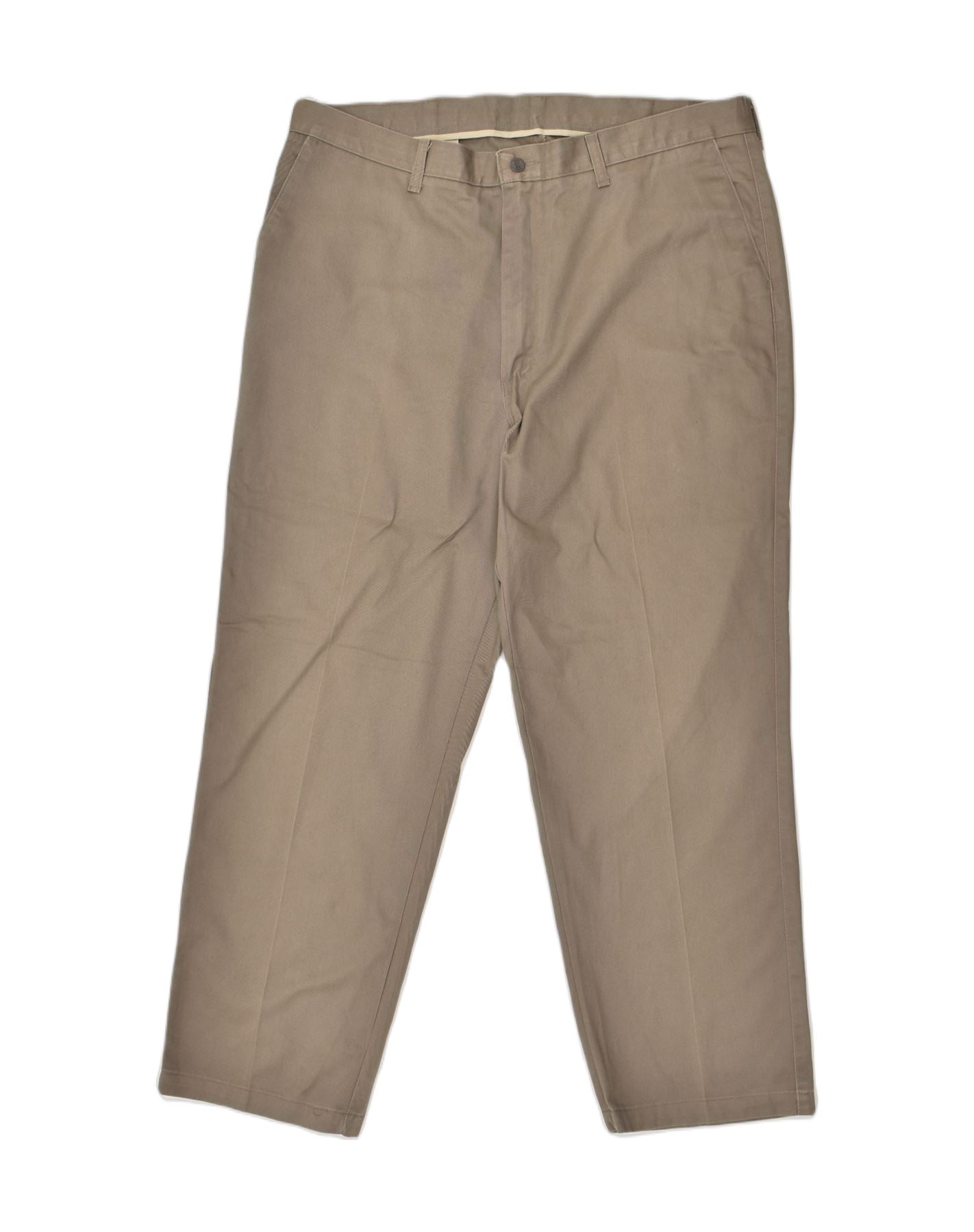 image of LEE Mens Tapered Chino Trousers W40 L30  Brown Cotton