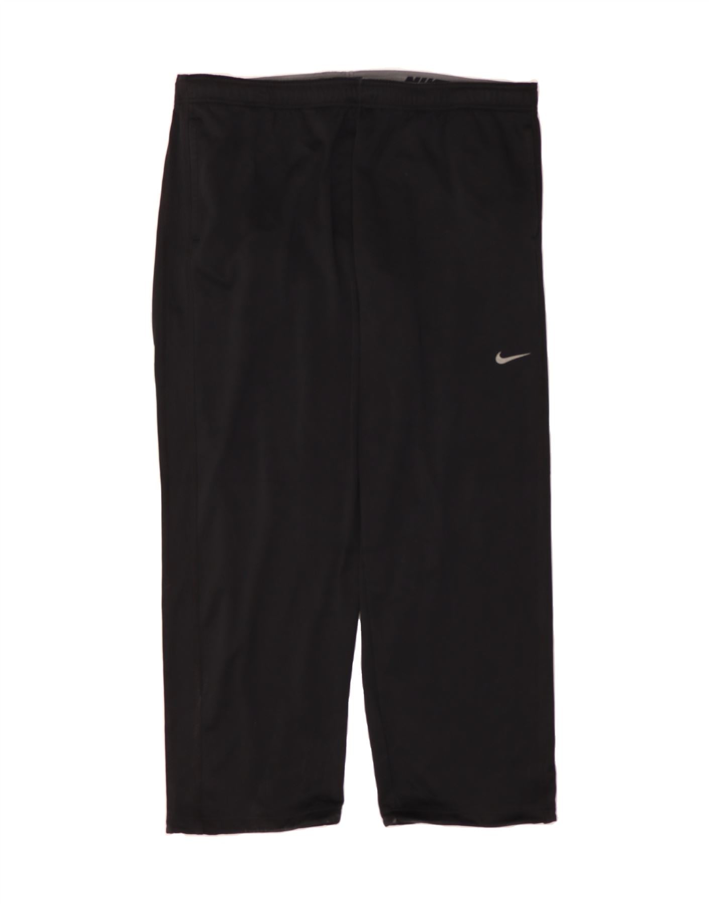 image of NIKE Mens Therma-Fit Tracksuit Trousers 2XL Black Polyester