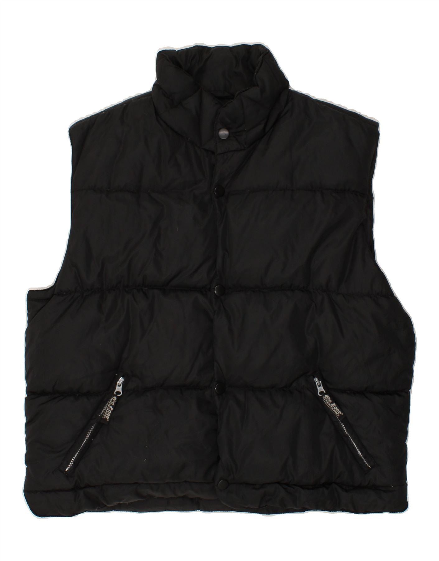 image of VINTAGE Mens Padded Gilet UK 40 Large Black